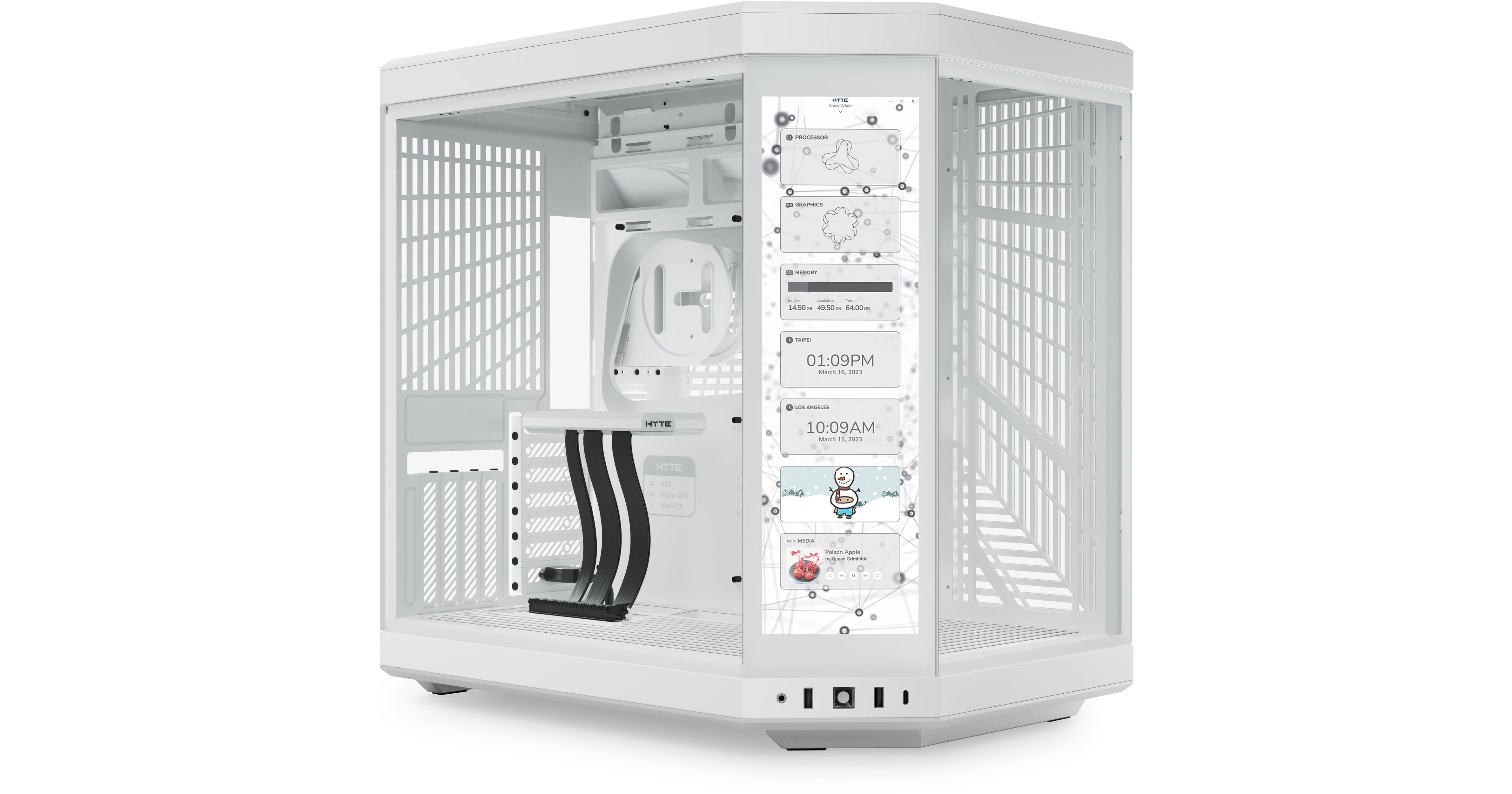 HYTE Y70 Touch Mid-Tower Case (White) CS-HYTE-Y70-WW-L B&H Photo
