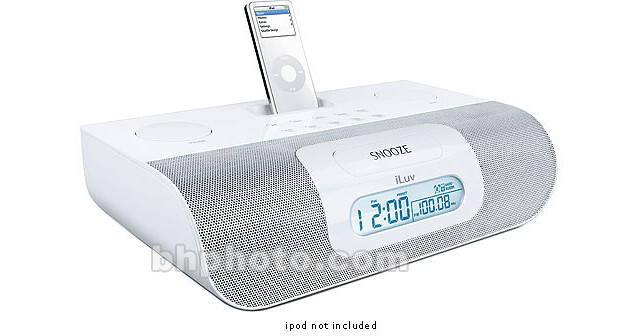 iLuv i177 Stereo Clock Radio for iPod - White I177WHT B&H Photo