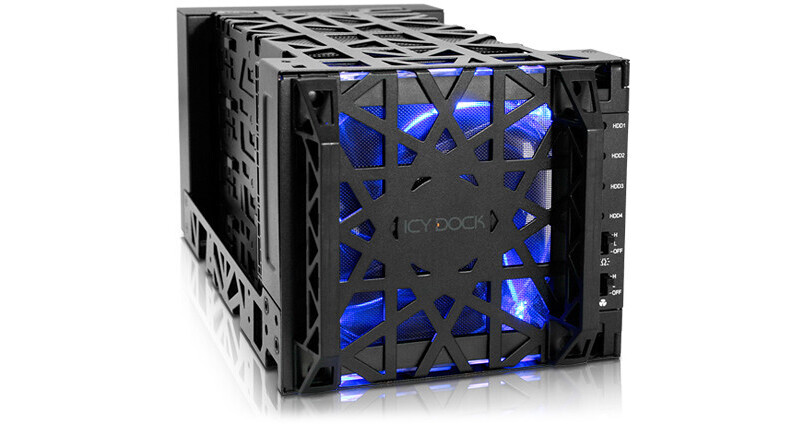 Icy Dock Black Vortex 4-Bay USB 3.1 Gen 1 JBOD MB174U3S-4SB B&H