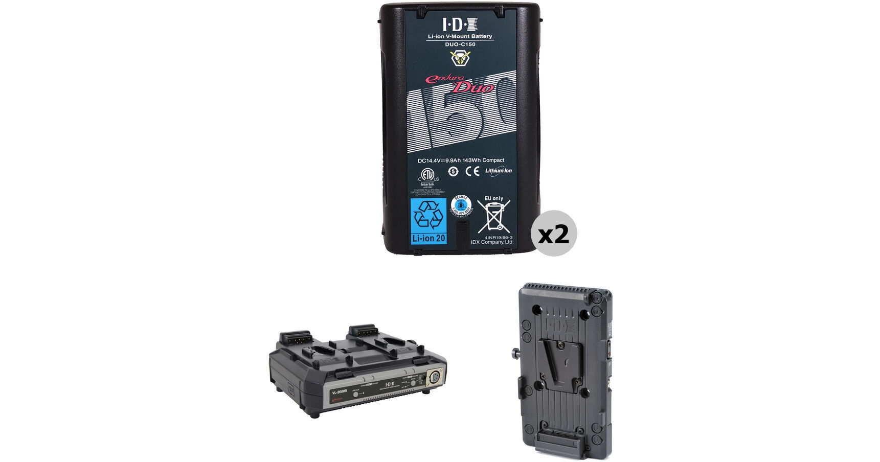 IDX System Technology Endura Duo-150 V-Mount 2-Battery