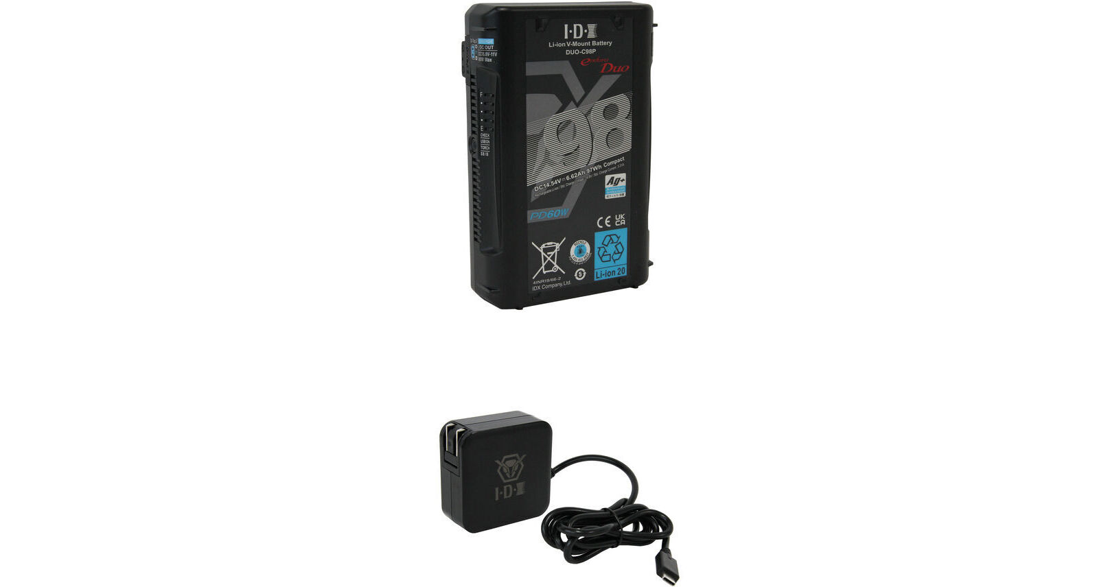 IDX System Technology DUO-C98P Kit with Battery and TRAVEL1DUO