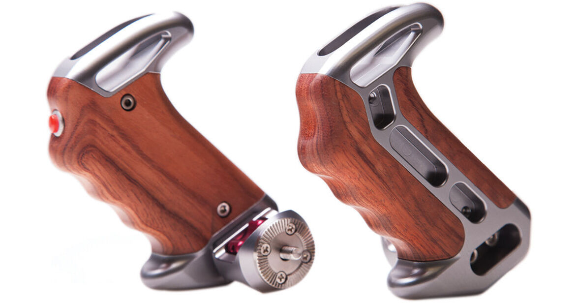 Tilta Wooden Handles with ARRI Rosettes and Two TT-0507-2 B&H