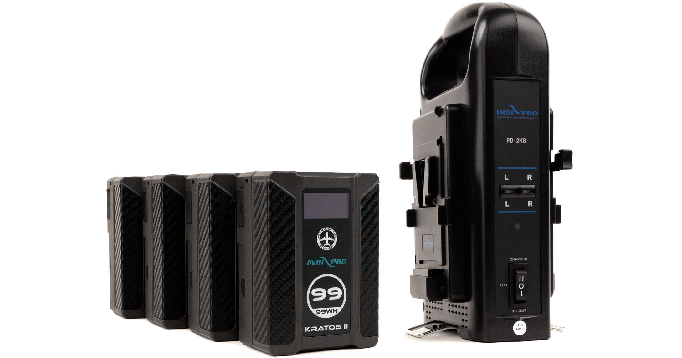 IndiPRO Tools Kratos V-Mount 4-Battery & Dual Charger 4KT99VMKT