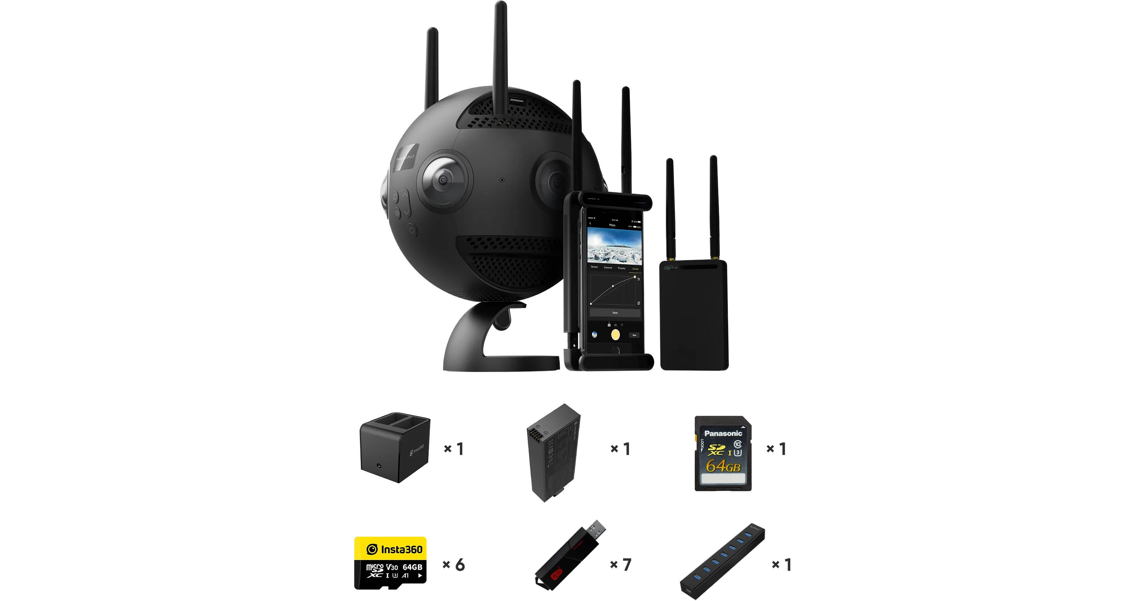 Insta360 Pro II Spherical VR 360 8K Camera PRO 2 PREMIUM BUNDLE