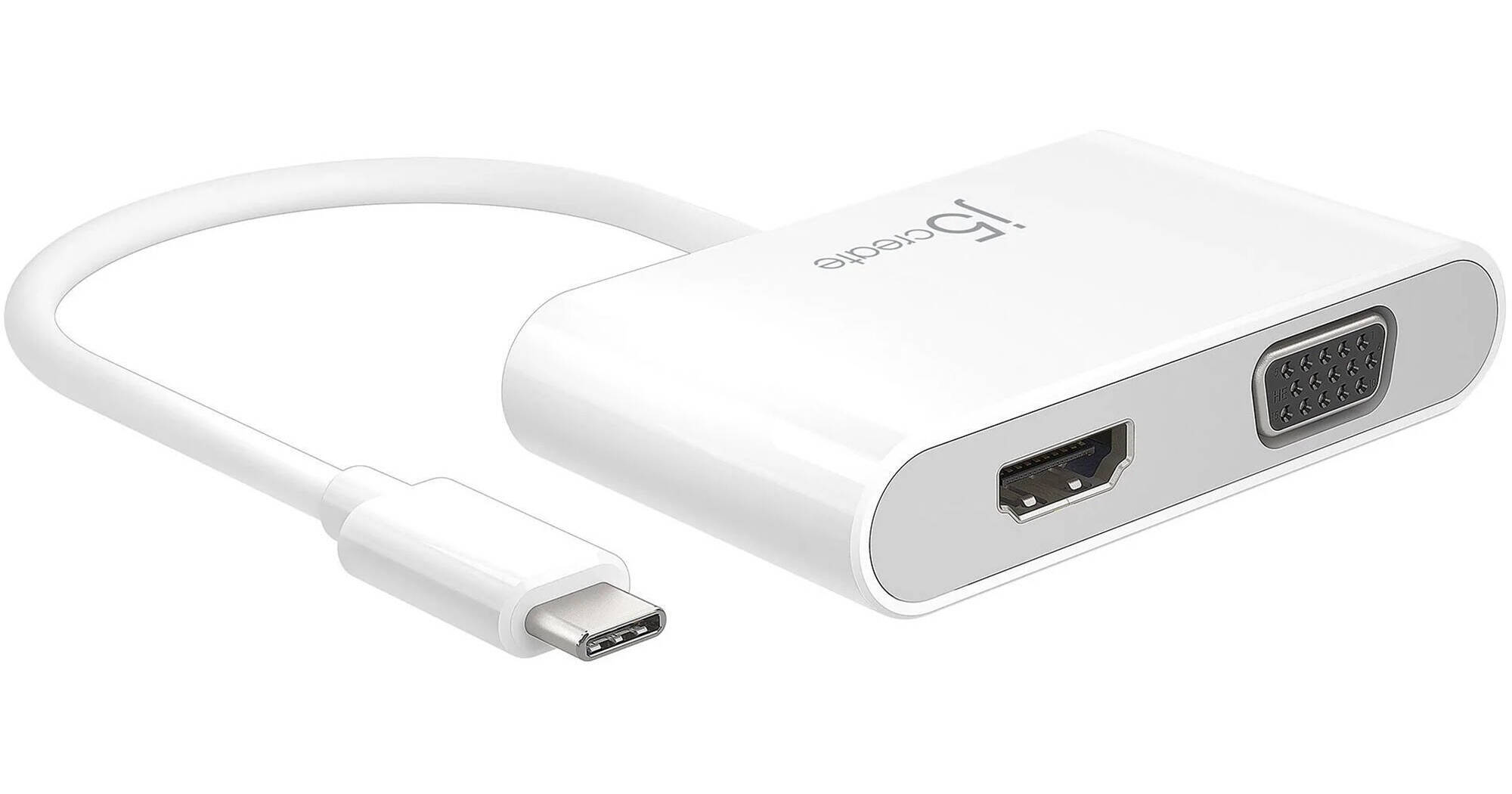 j5create USB-C to HDMI & VGA Adapter with USB 3.0/Power JCA175