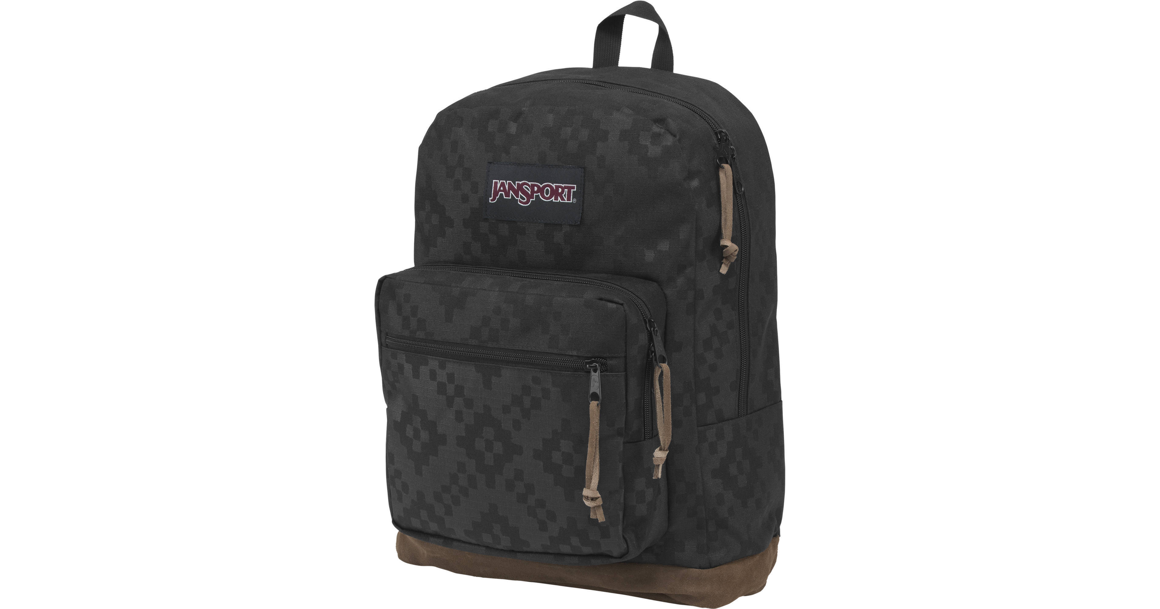 buy travel makeup bag Genuine Leather Cosmetic 1 Light JANSPORT Large Backpack, Russet Women's Shoes Color:TNF Black/TNF White