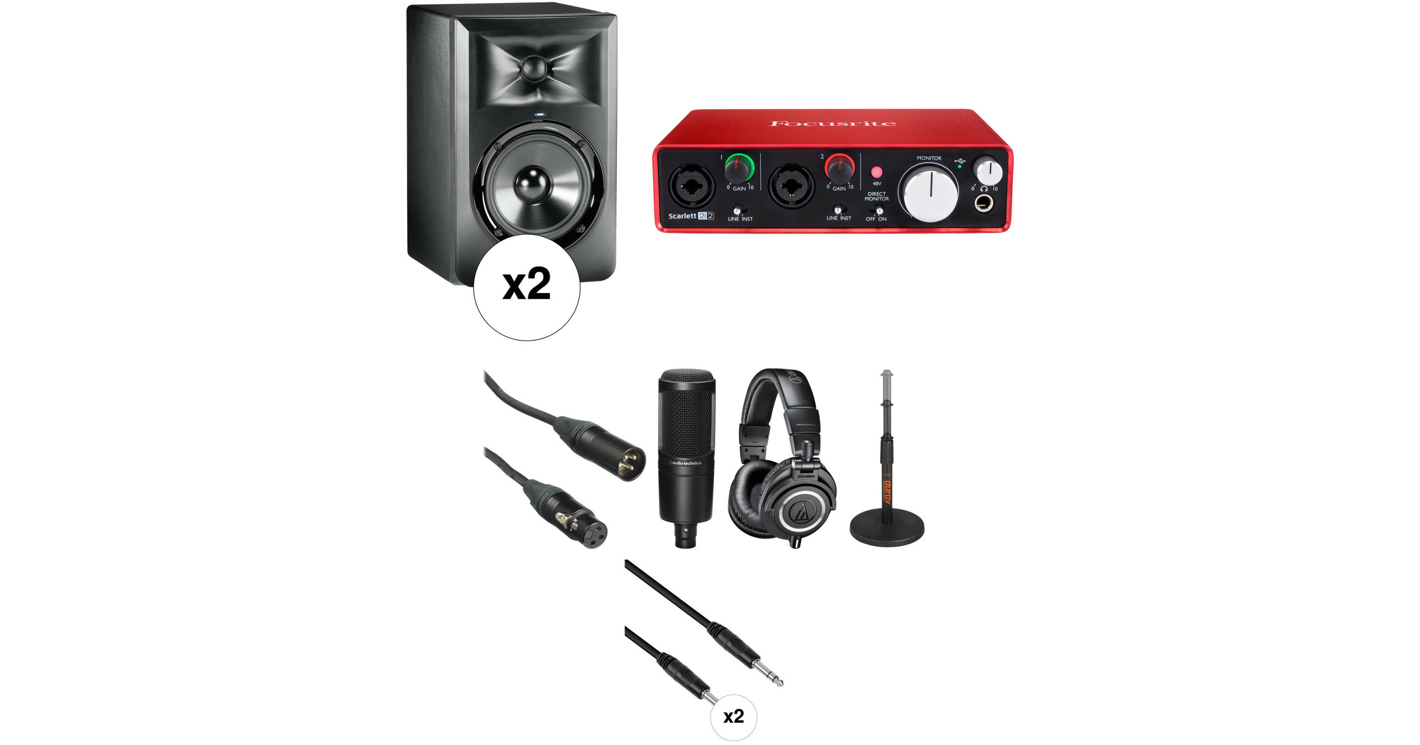 JBL Professional Recording Kit with LSR305 Monitors, Audio