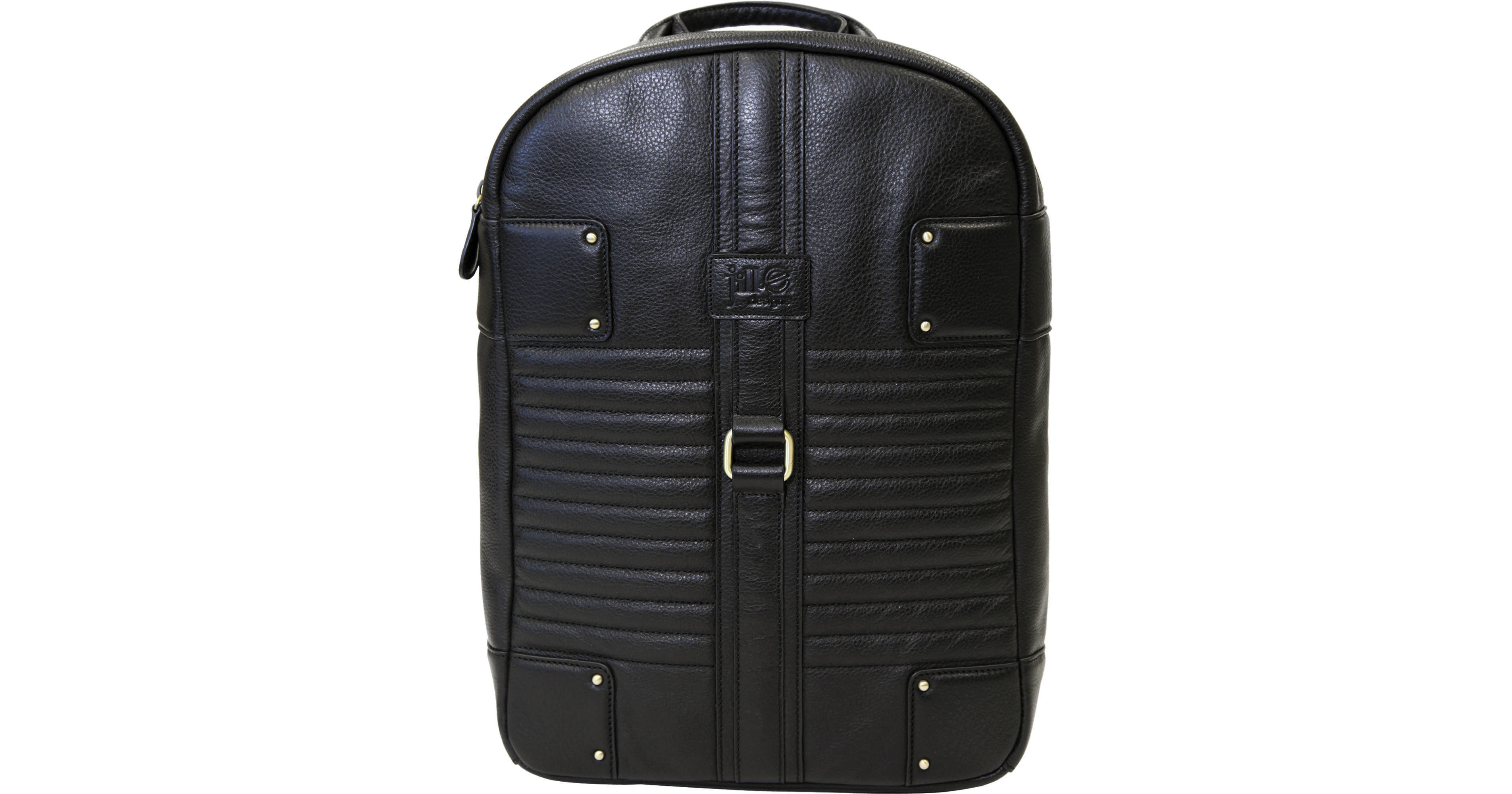 Jill.E Designs Olivia Black Leather Laptop Backpack Mini Olivia Backpack - Onyx Black | Stylish, Designer Camera  main image 2