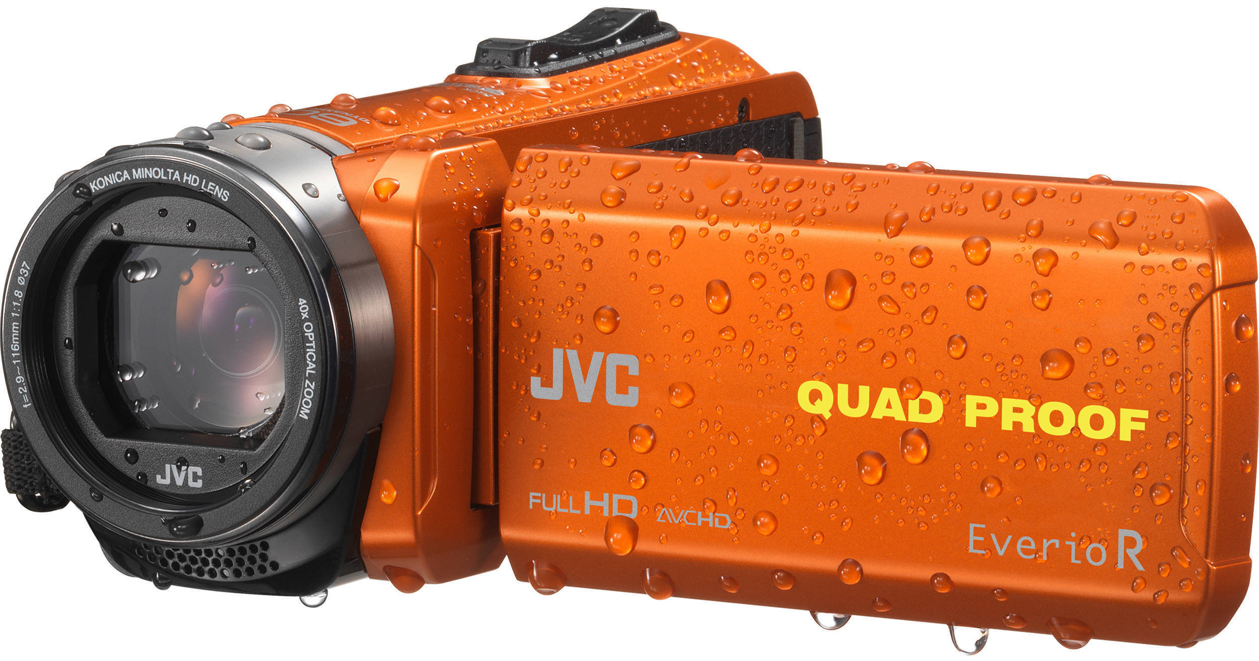 JVC Everio ビデオカメラ FULL HD Orange Jvc Everio Full Hd 40x Zoom すぐに使える新品付属品付】JVC