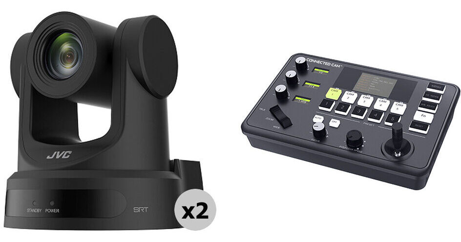 JVC KY-PZ200 HD PTZ Remote 20x Zoom Camera Kit (2-Pack) B&H