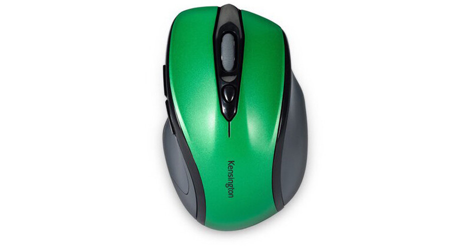 Kensington K72422WW Mouse Wireless Pro Fit - Ottico, Design Ergonomico Per Destrorsi, 5 Pulsanti, 800/1200/1600 DPI, Batteria 12 Mesi, Rosso