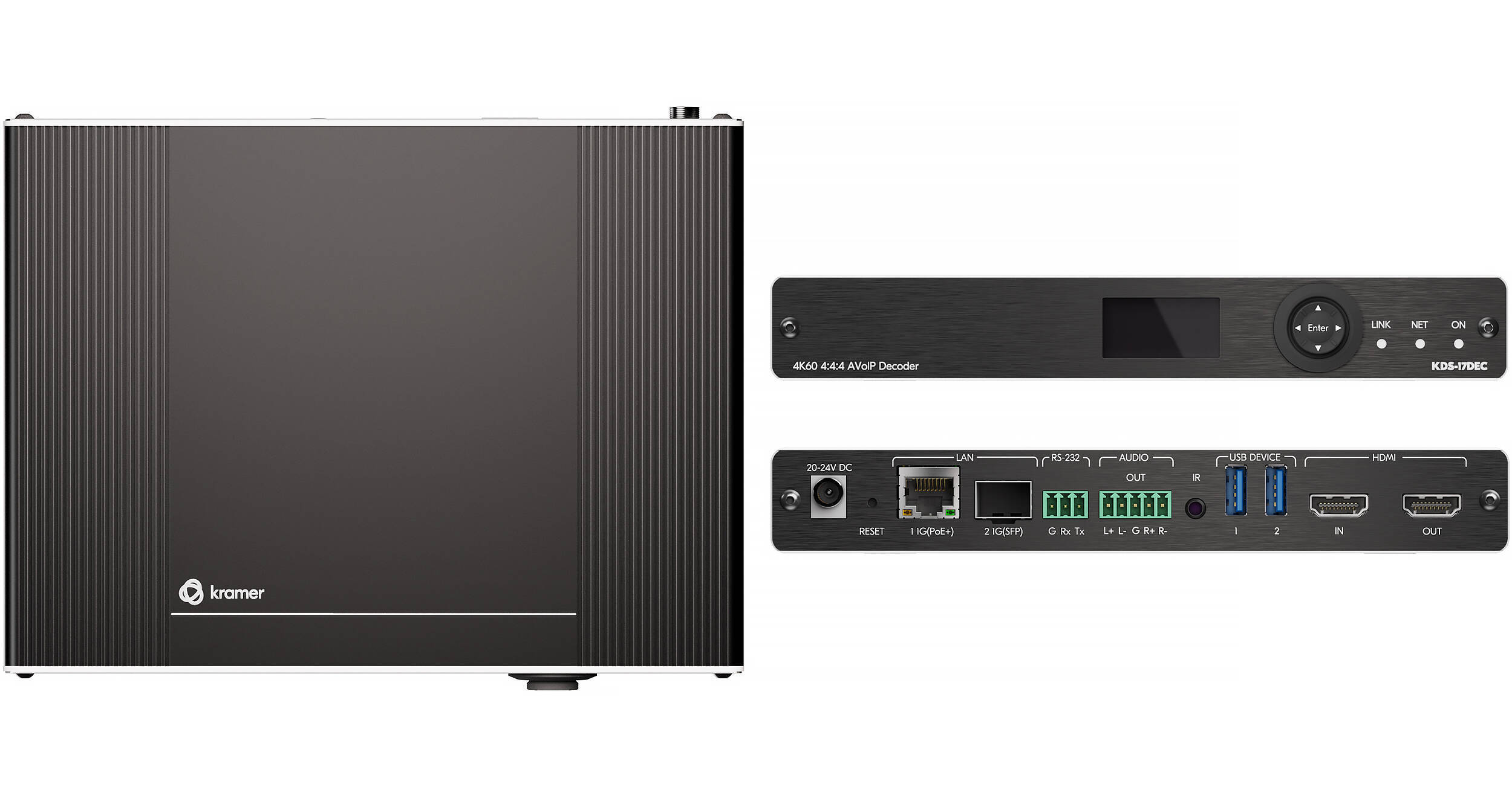 Kramer KDS-17DEC AVoIP 4K60 4:4:4 Streaming Decoder KDS-17DEC