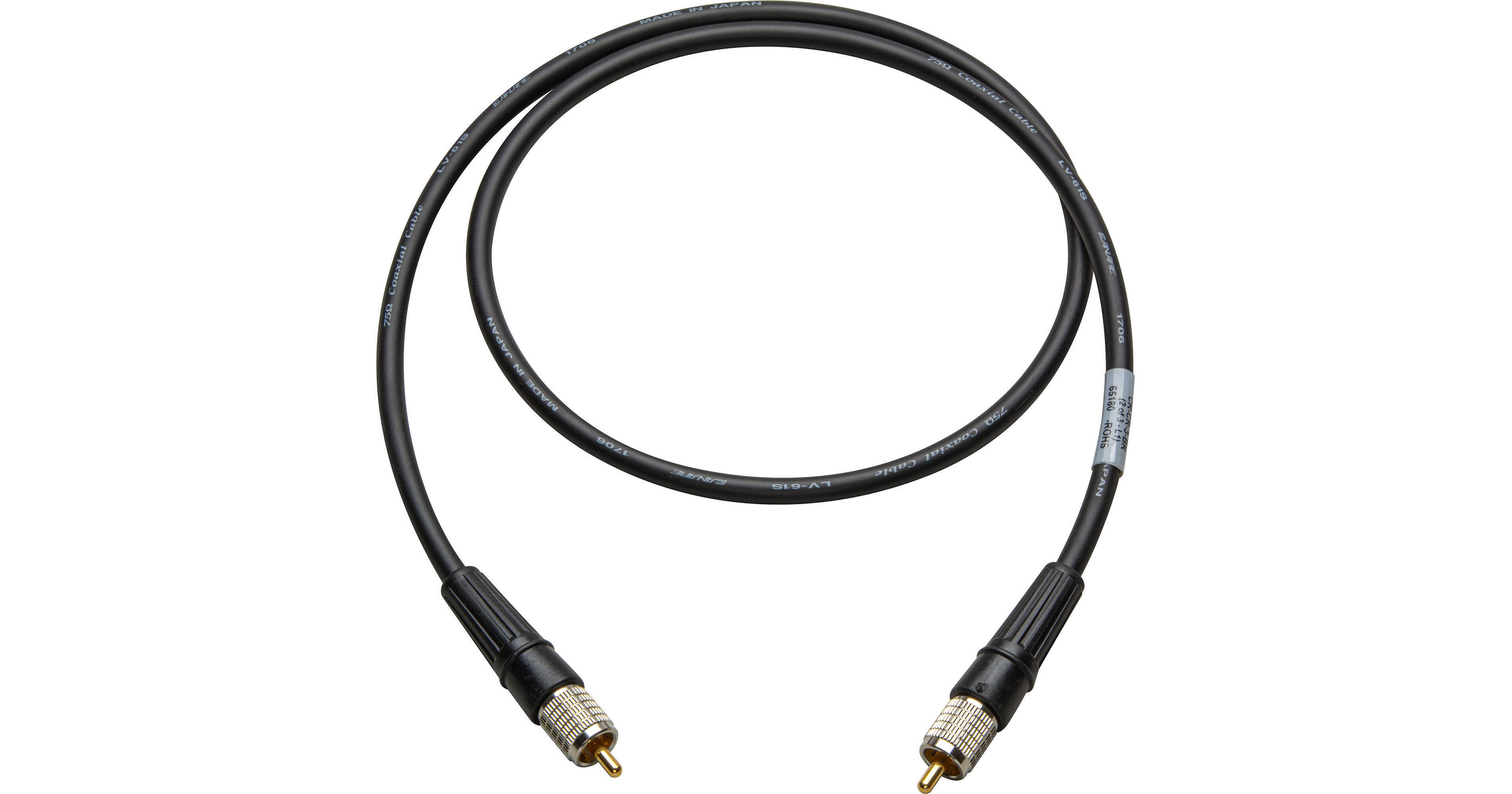 thumbnail image 2 of Short Digital Coaxial Audio Cable (0.5m / 1.5ft) - 3.5mm TS To RCA, Canare LV-61S, For Clean Signal 2 of 14