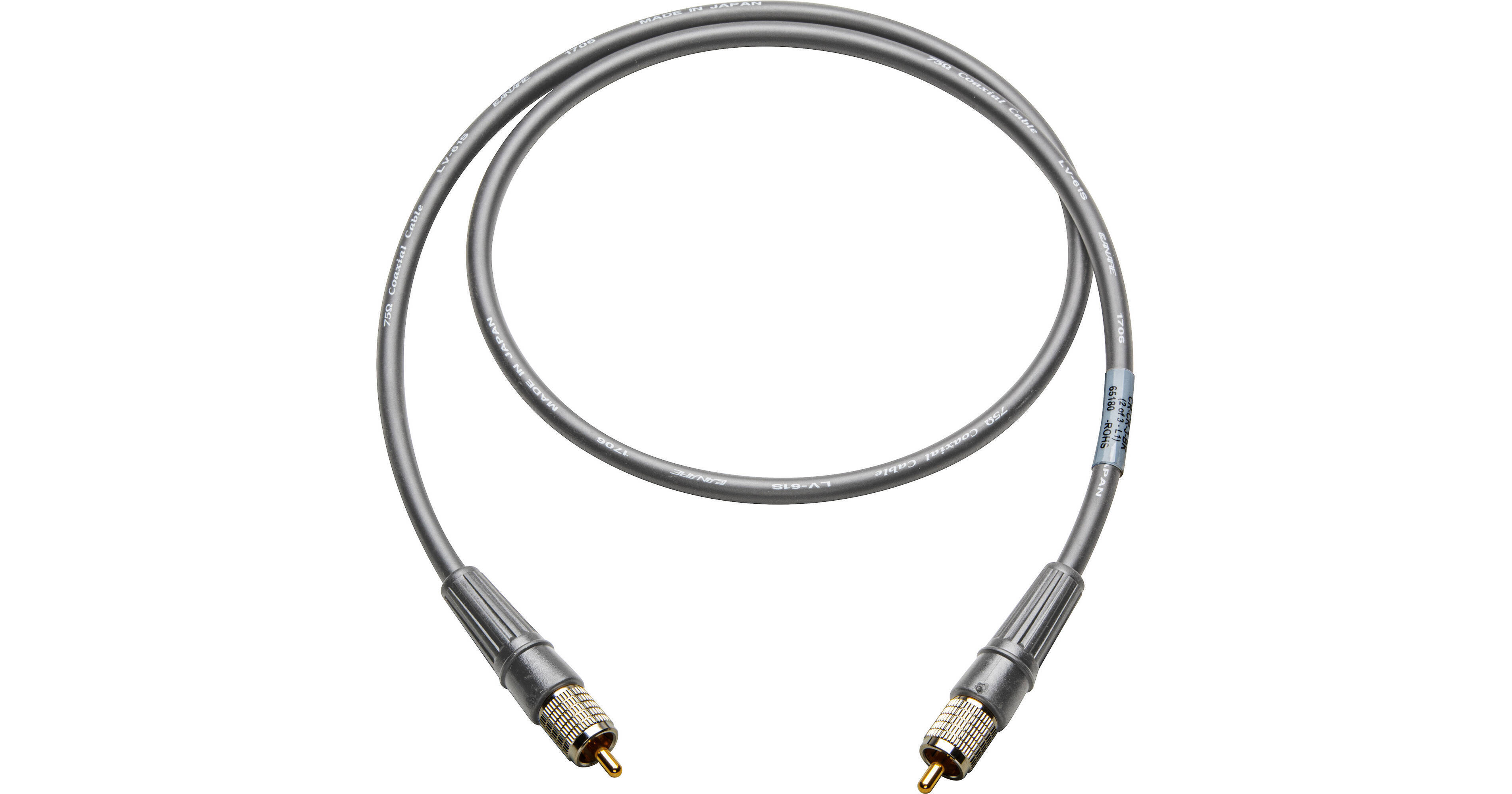 thumbnail image 2 of Short Digital Coaxial Audio Cable (0.5m / 1.5ft) - 3.5mm TS To RCA, Canare LV-61S, For Clean Signal 2 of 14