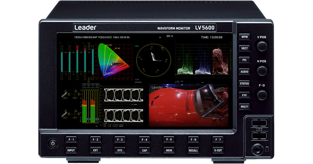 Leader LV-5600 12G/3G/HD-SDI and IP Waveform Monitor LV5600 B&H