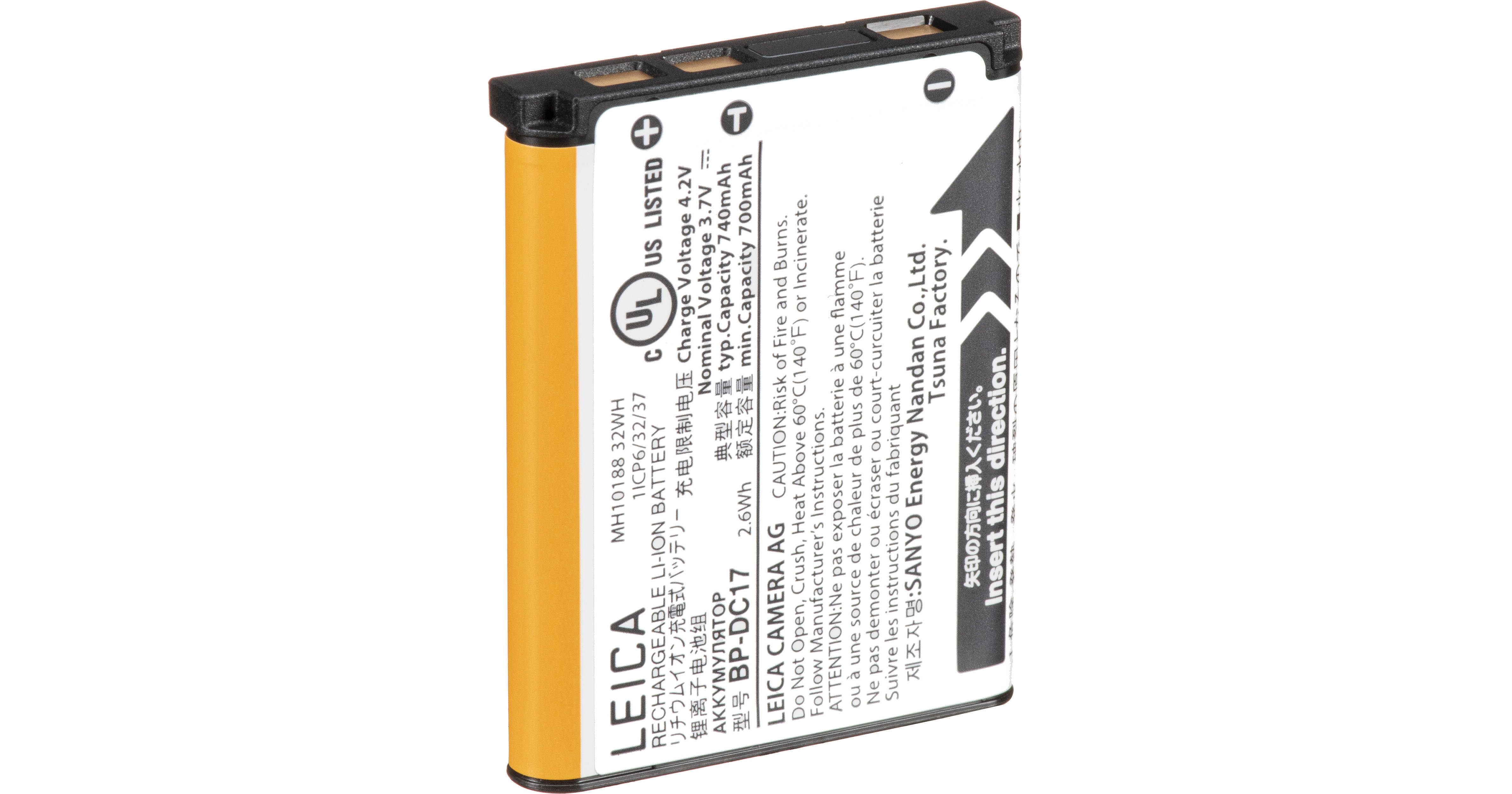 Leica BP-DC17 Lithium-Ion Battery Pack 423-119.020-000 B&H Photo