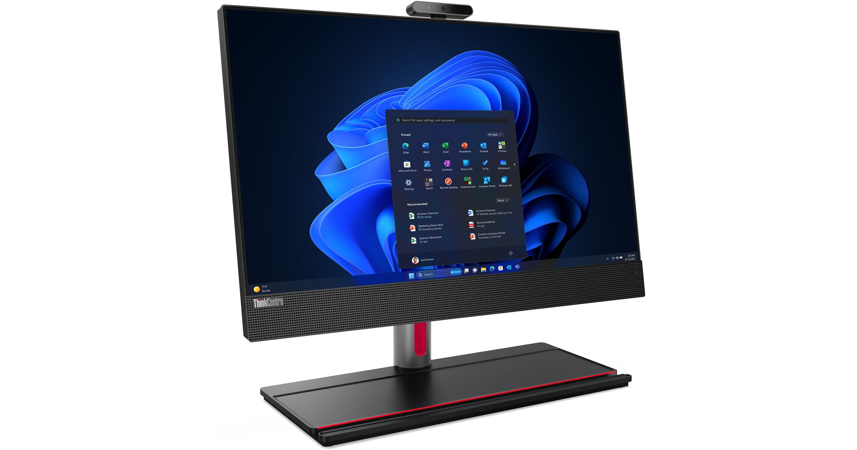 Lenovo 23 8 ThinkCentre M90a Gen 5 Multi Touch 12SH001LUS B H