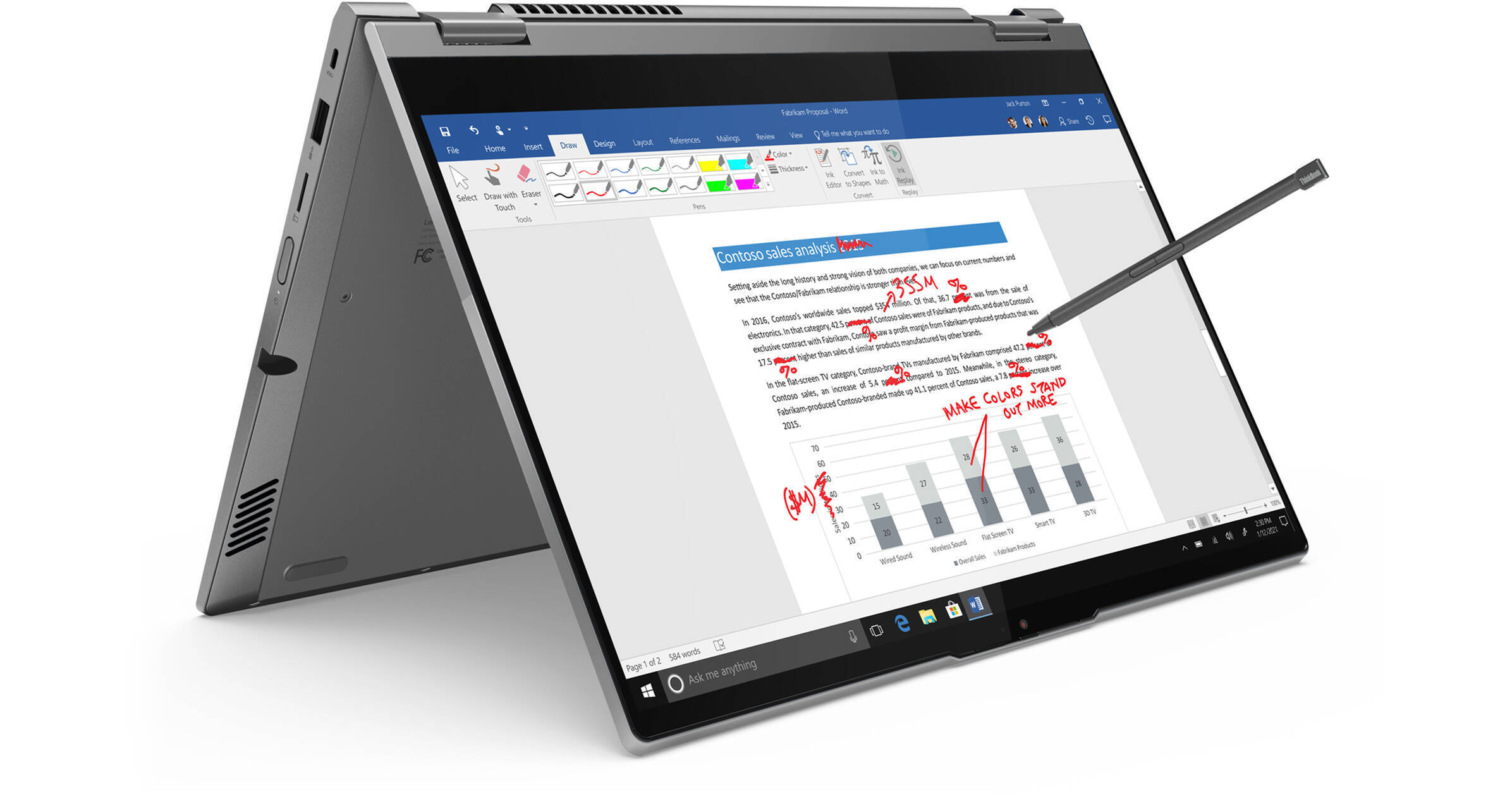 Lenovo ThinkBook 14s Yoga ITL Multi-Touch Notebook 20WE0014US