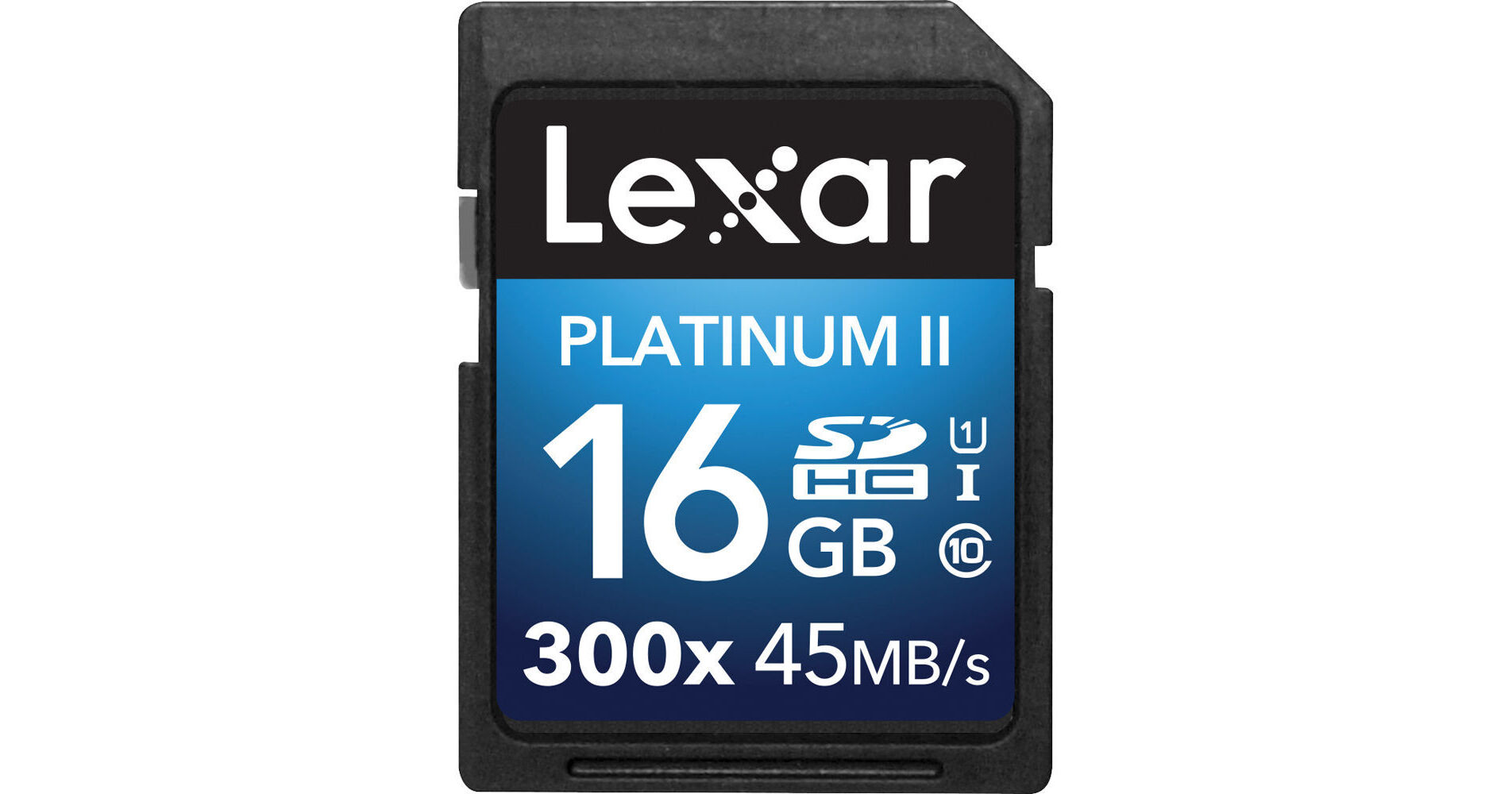 Lexar 16GB Platinum II UHS-I 300x SDHC Memory Card LSD16GBBNL300