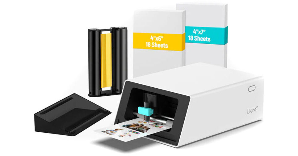 Liene プリンター ホワイト ブラック Liene PixCut S1 Photo Sticker Printer and Cutter DHP700W#US1 B&H