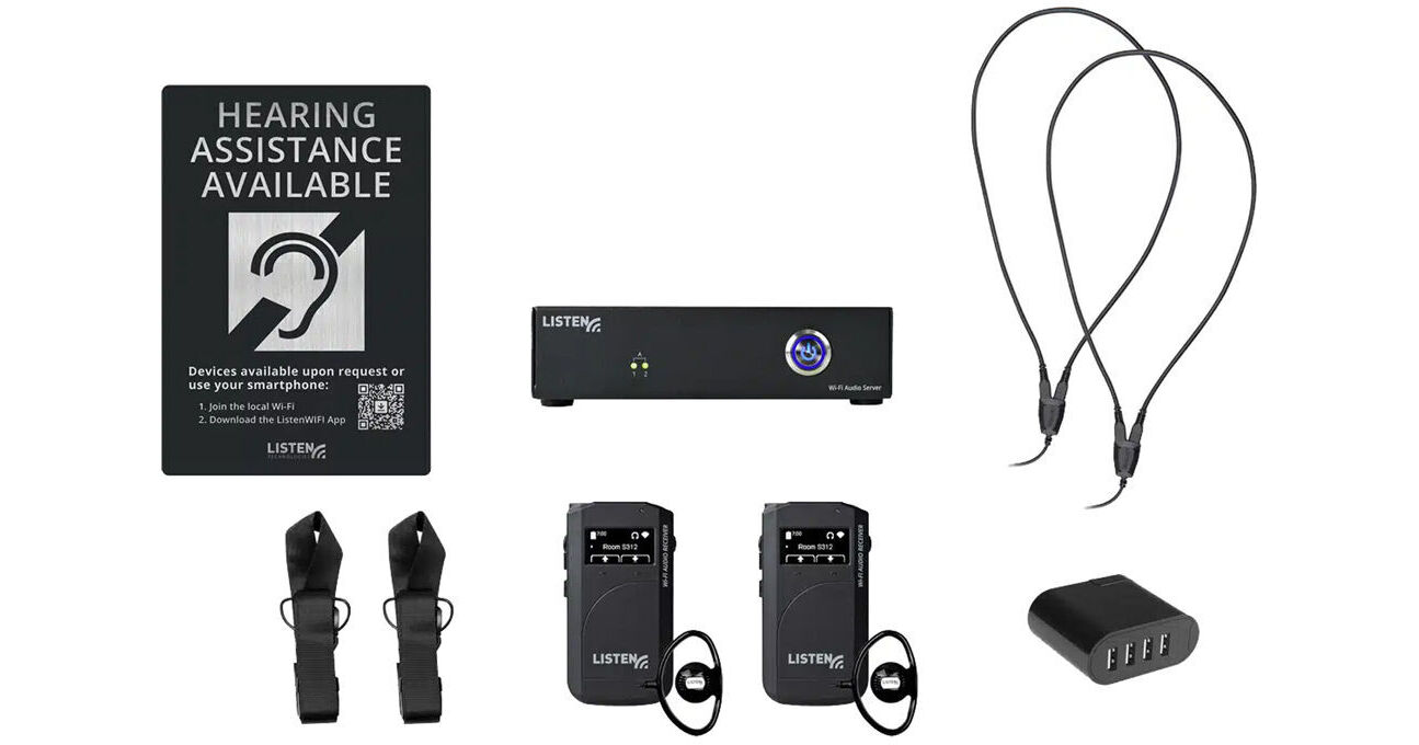 Listen Audio Listen Technologies ListenWIFI 2-Channel Wi-Fi Audio LWS-02B-W1