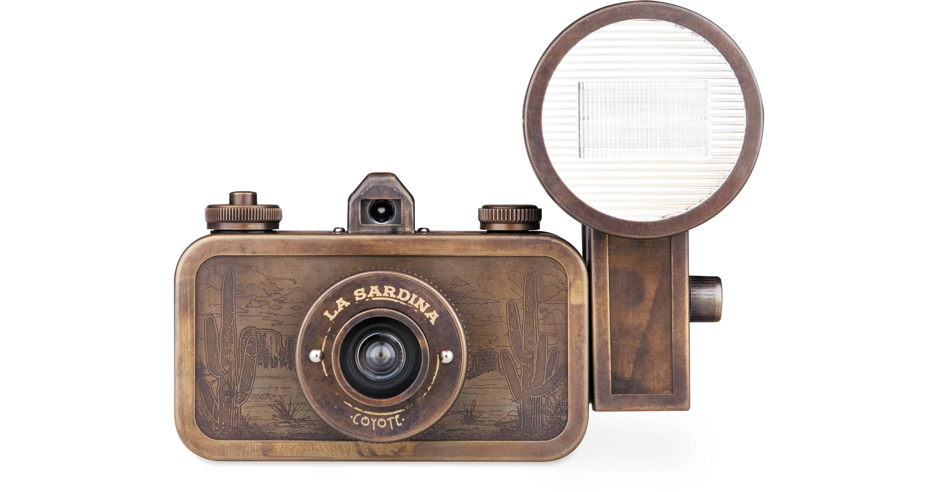 【希少】La Sardina Camera and Flash Coyote Lomography La Sardina Coyote Camera with Flash 311 B&H Photo