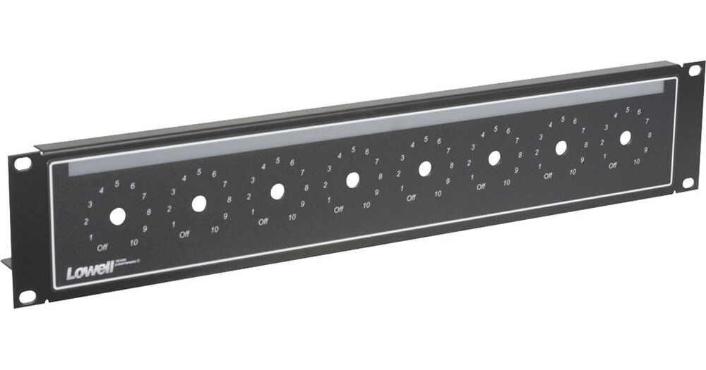 Lowell Manufacturing Rack Panel-Volume Control-2U LVC8P-ID-2 B&H