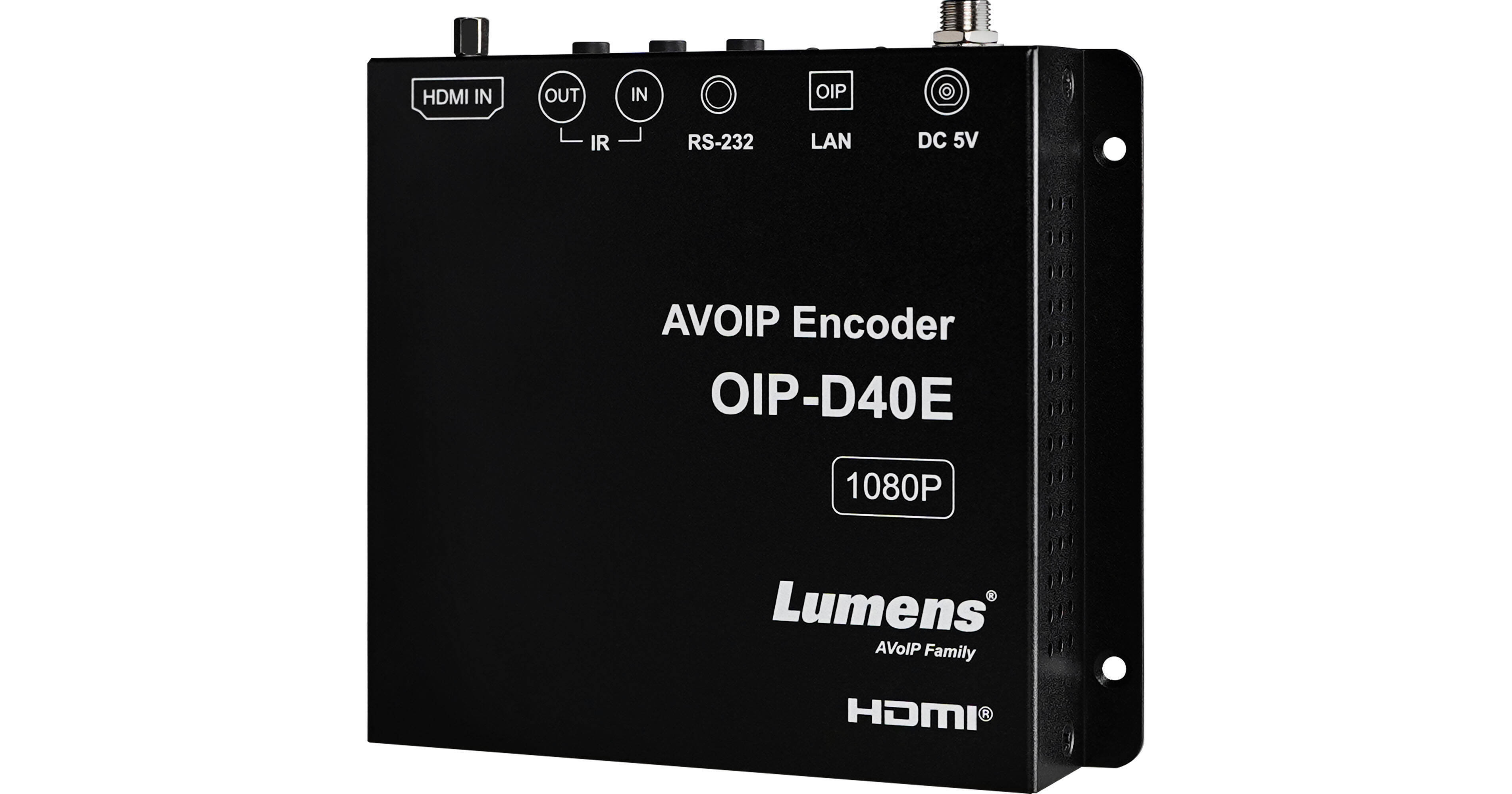 Lumens 1G AV over IP Encoder OIP-D40E B&H Photo Video