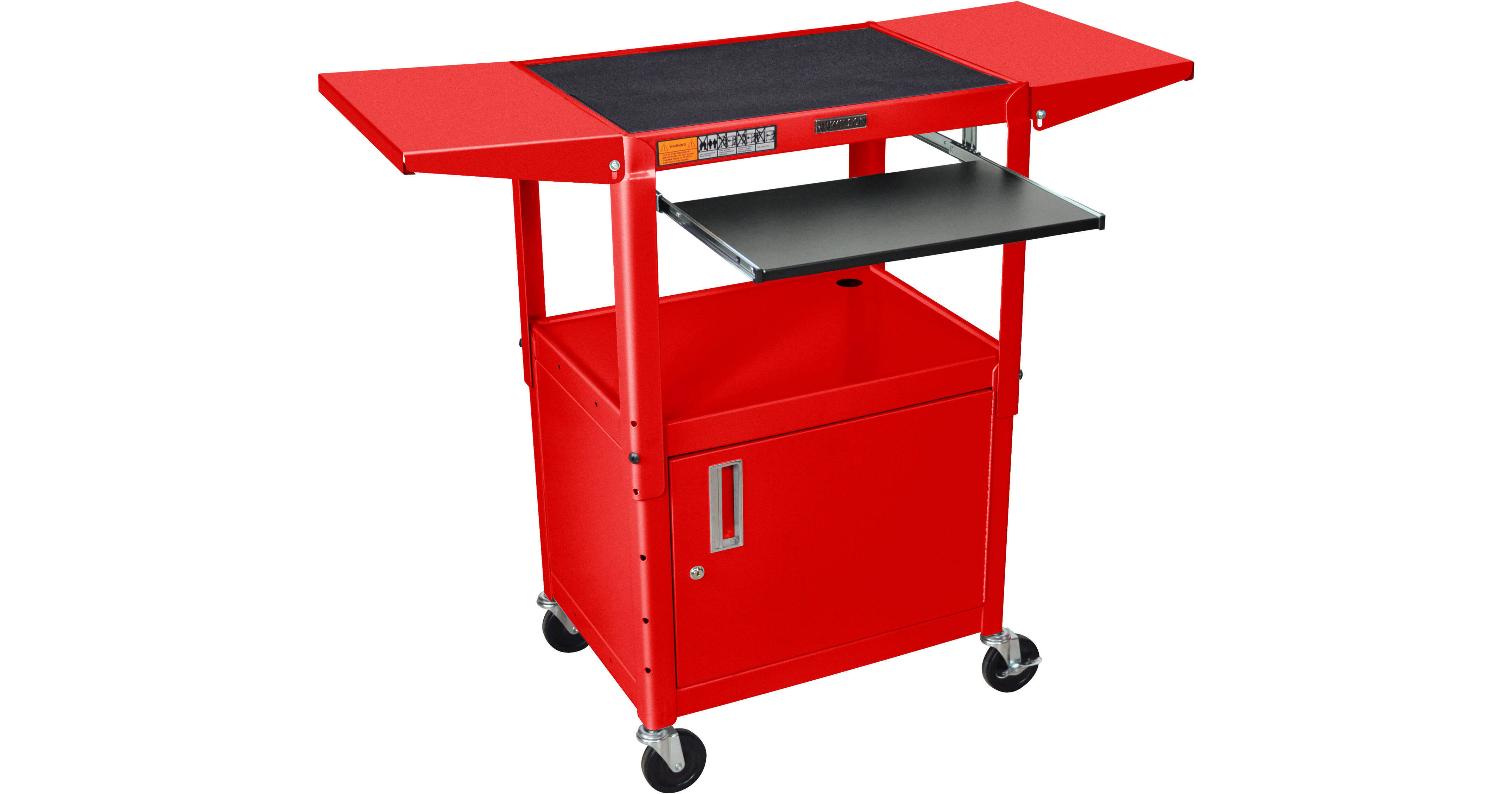Luxor Adjustable Height Steel A/V Cart AVJ42KBCDL-RD B&H Photo