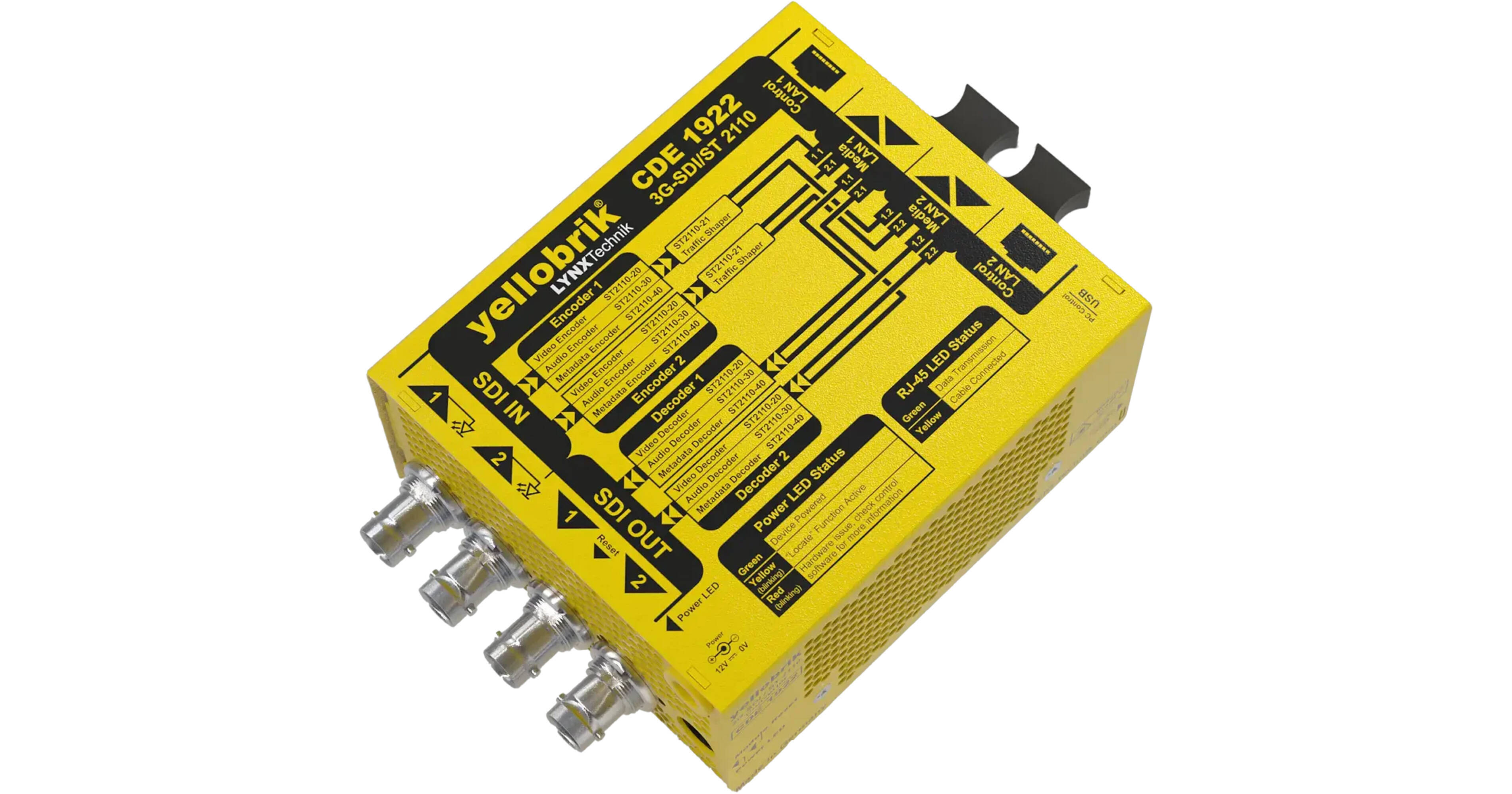 Lynx Technik AG 3G-SDI to ST 2110 Bidirectional CDE 1922 RJ45