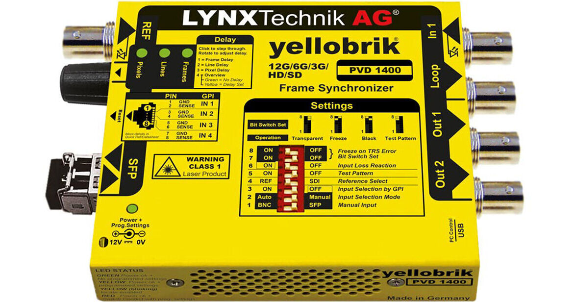 Frame Synchronizer Lynx Technik AG PVD 1400 12G-SDI Frame Synchronizer PVD 1400 B&H