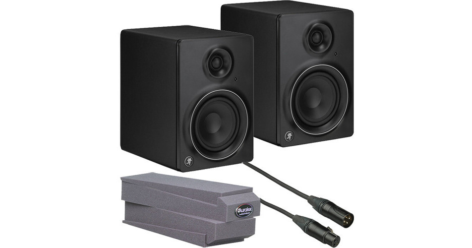 Mackie MR5mk2 Desktop Stereo Pair Kit with XLR Cables and MoPADs
