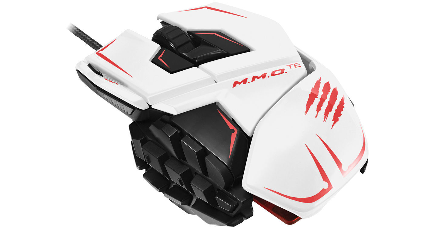 Mad Catz M.M.O. TE Gaming Mouse (White) MCB437140001/04/1 B&H