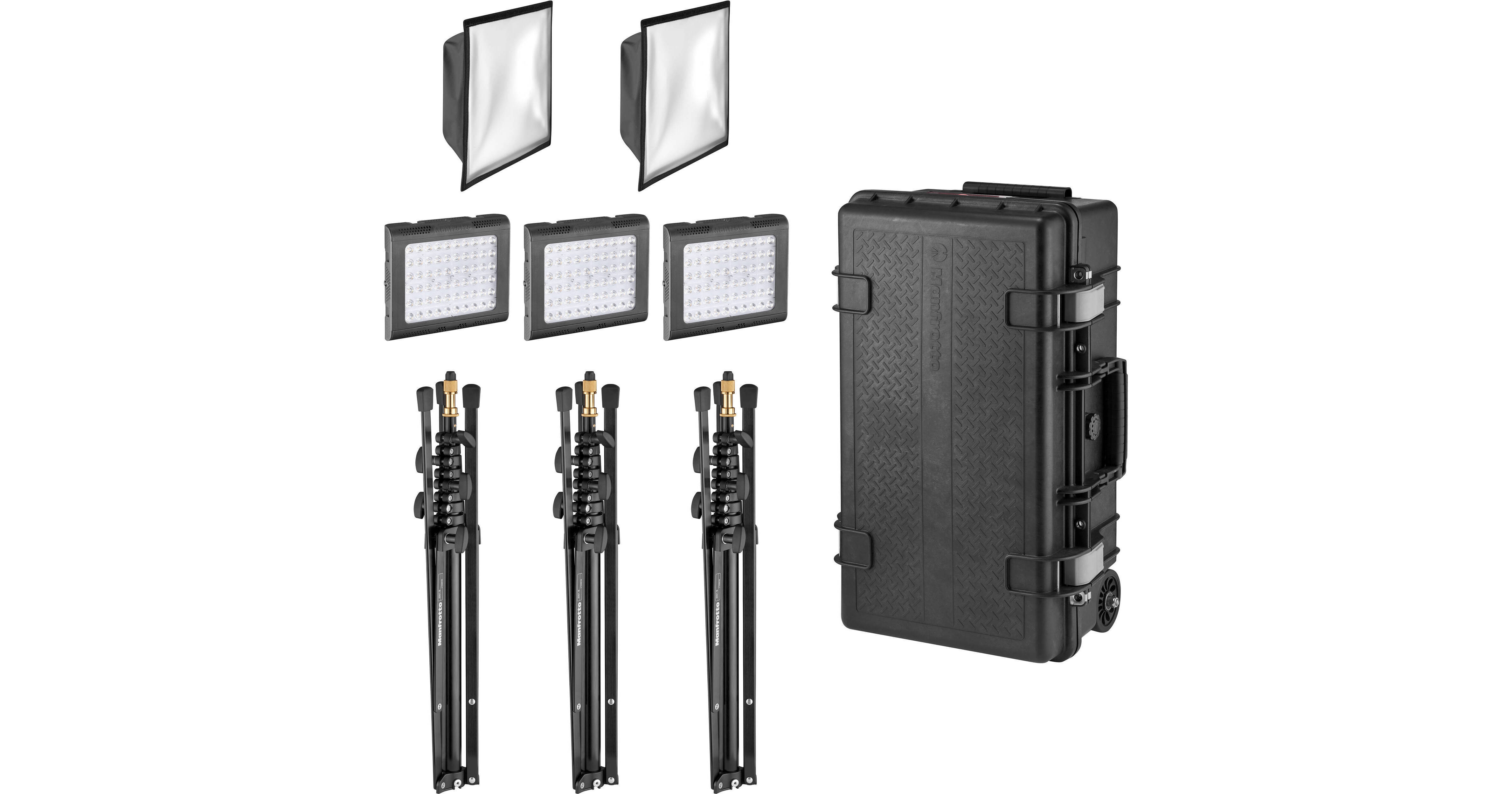 Manfrotto Lykos 2.0 2in1 Three Light Kit MLLYKOSKIT B&H Photo