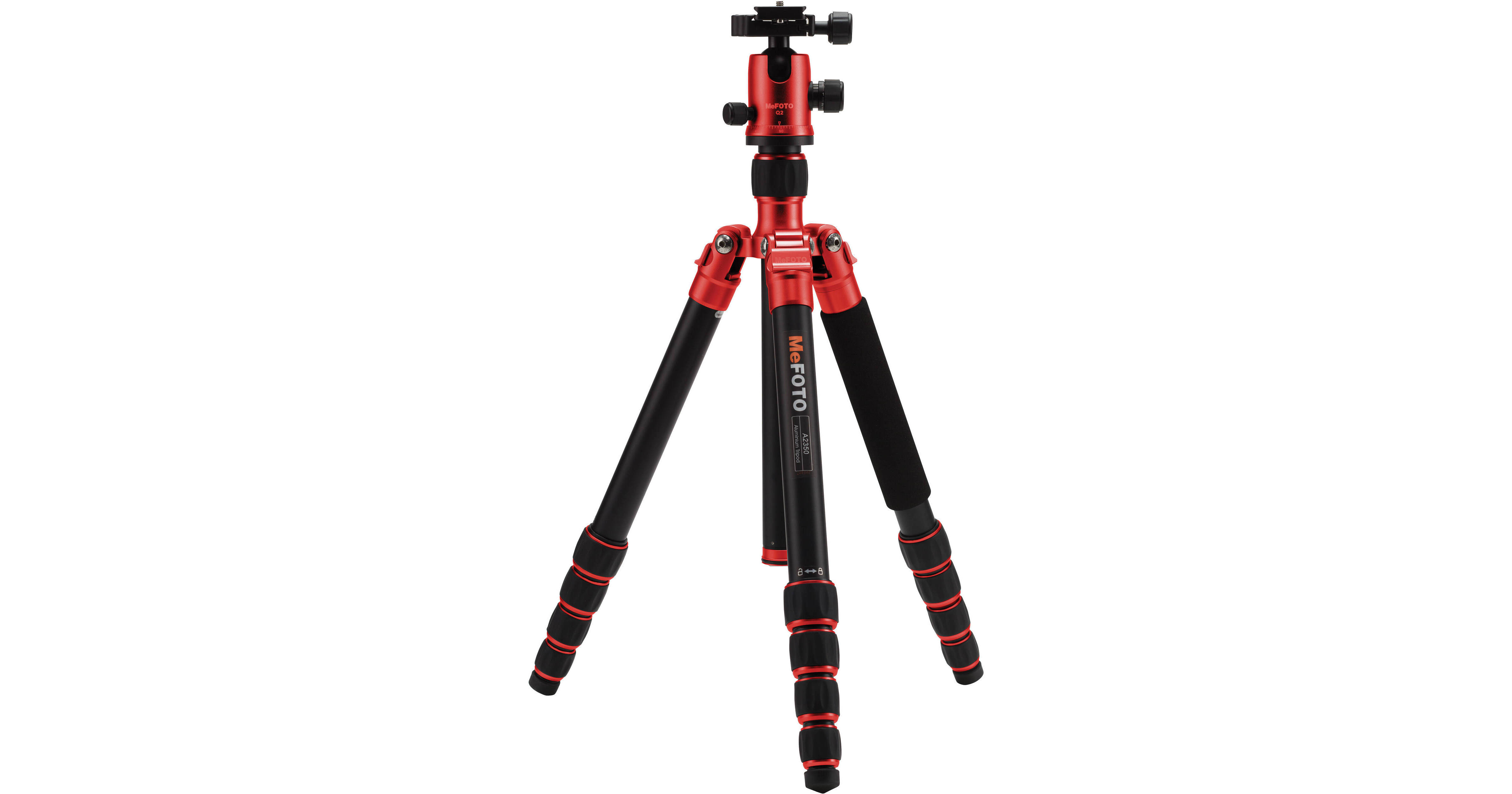 MeFOTO GlobeTrotter Aluminum Travel Tripod Kit (Red) A2350Q2R