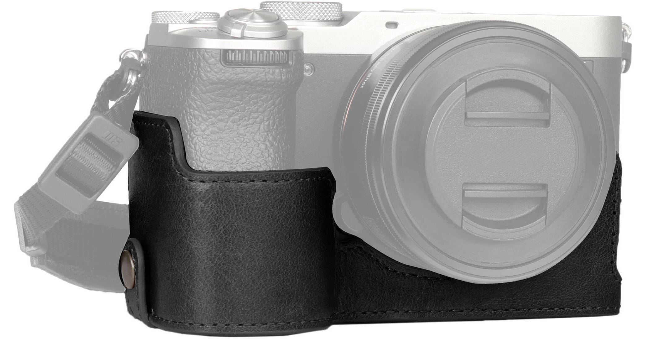 MegaGear Genuine Leather Half Case Sony a7c II (Black) MG2065