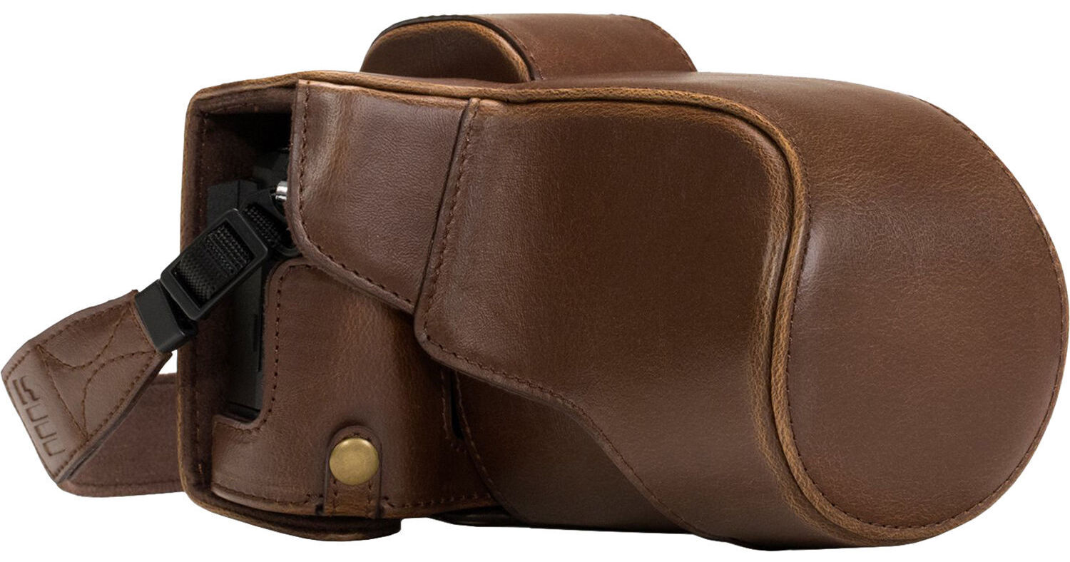 MegaGear Ever Ready PU Leather Case and Strap for Olympus MG991