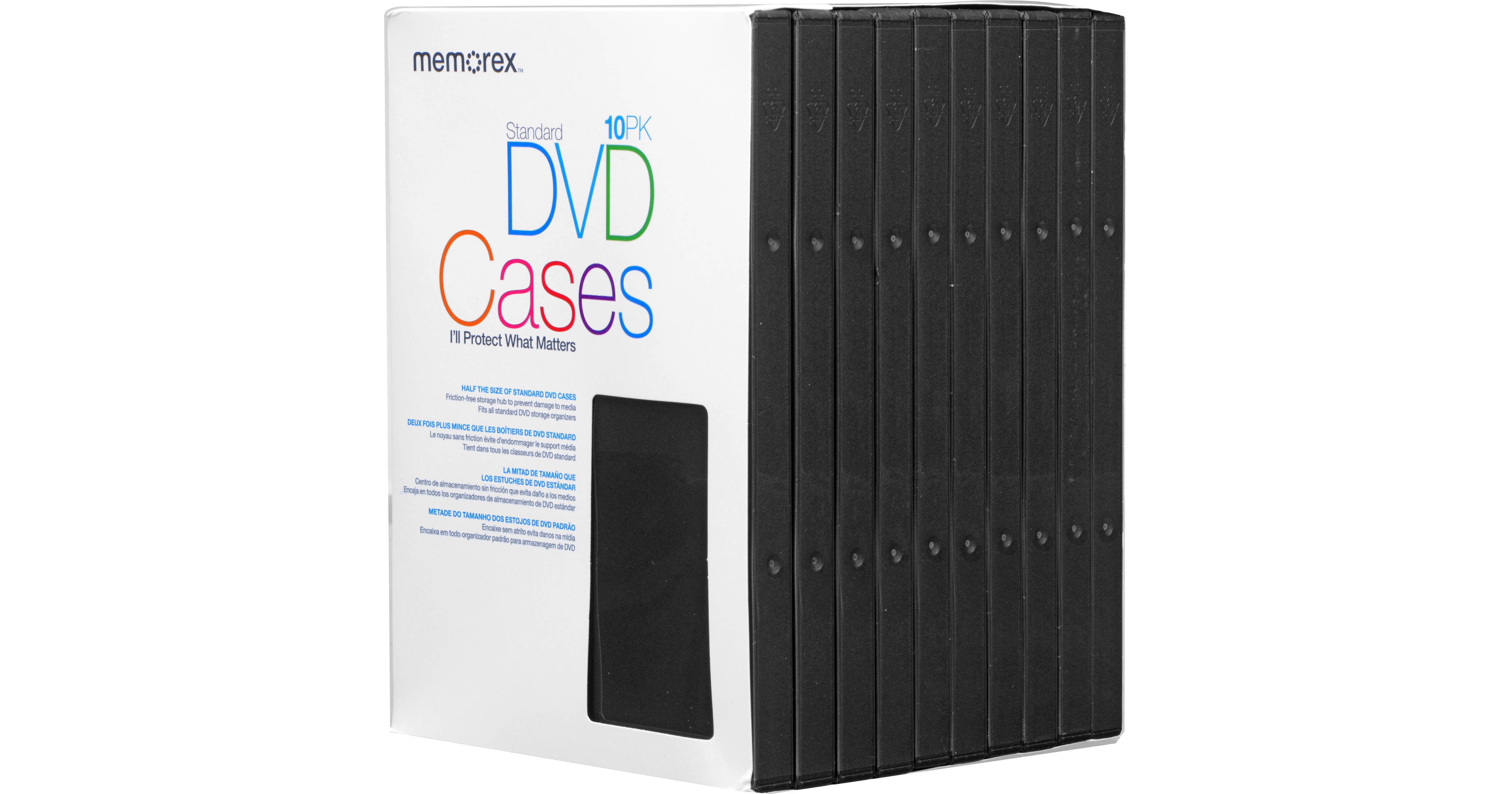 Memorex DVD Video Cases (10-Pack, Black) 01980 B&H Photo Video