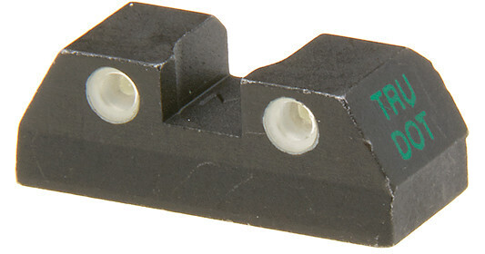 MEPRO Tru-Dot Tritium Night Sights For Mossberg M500 M590 - Green Self-Illuminated Steel Sights, Fixed & Always On