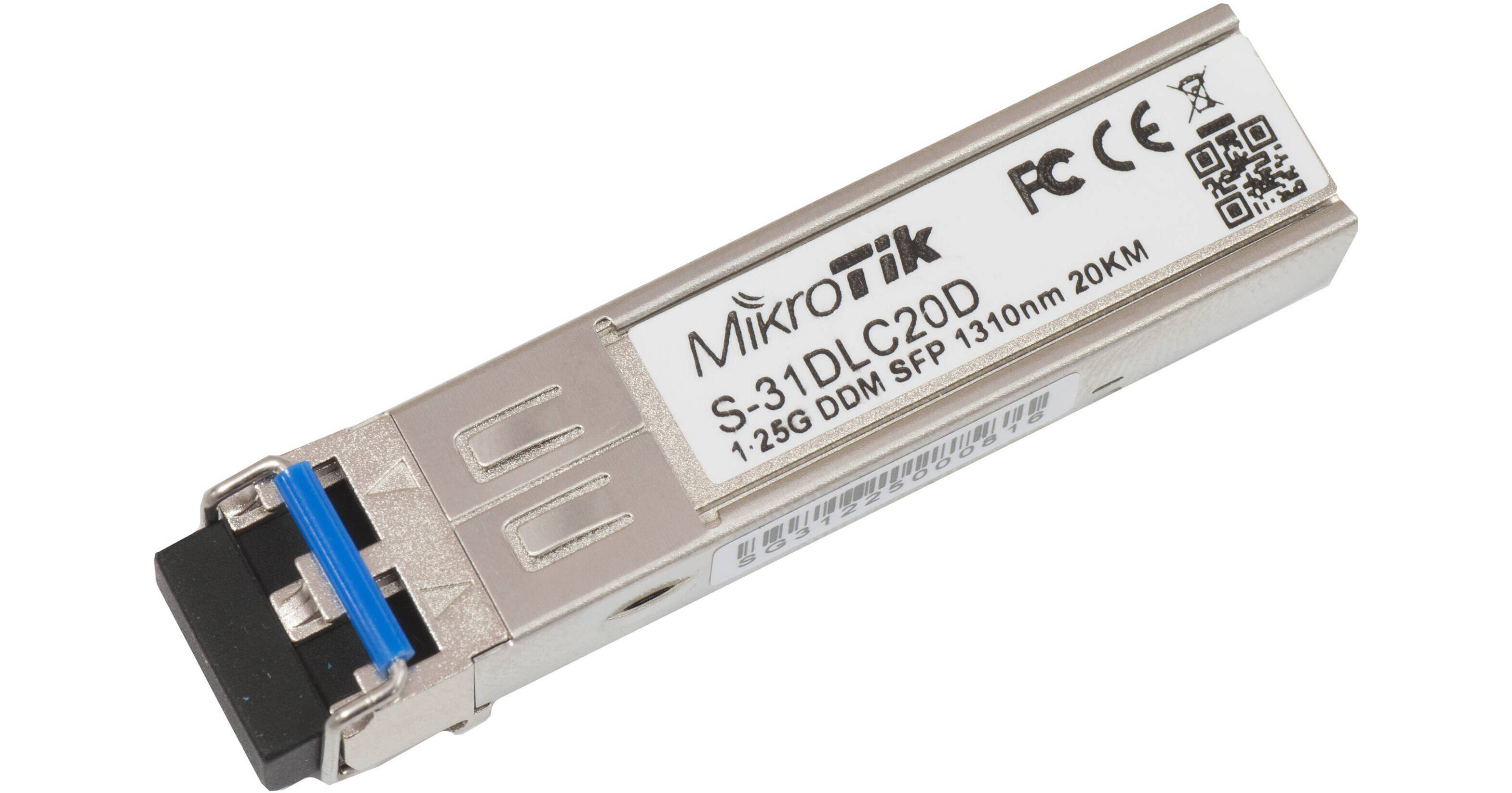 Mikrotik S-31dlc20d Modulo SFP Fibra Ottica Mono Modo, 20 Km, #2416