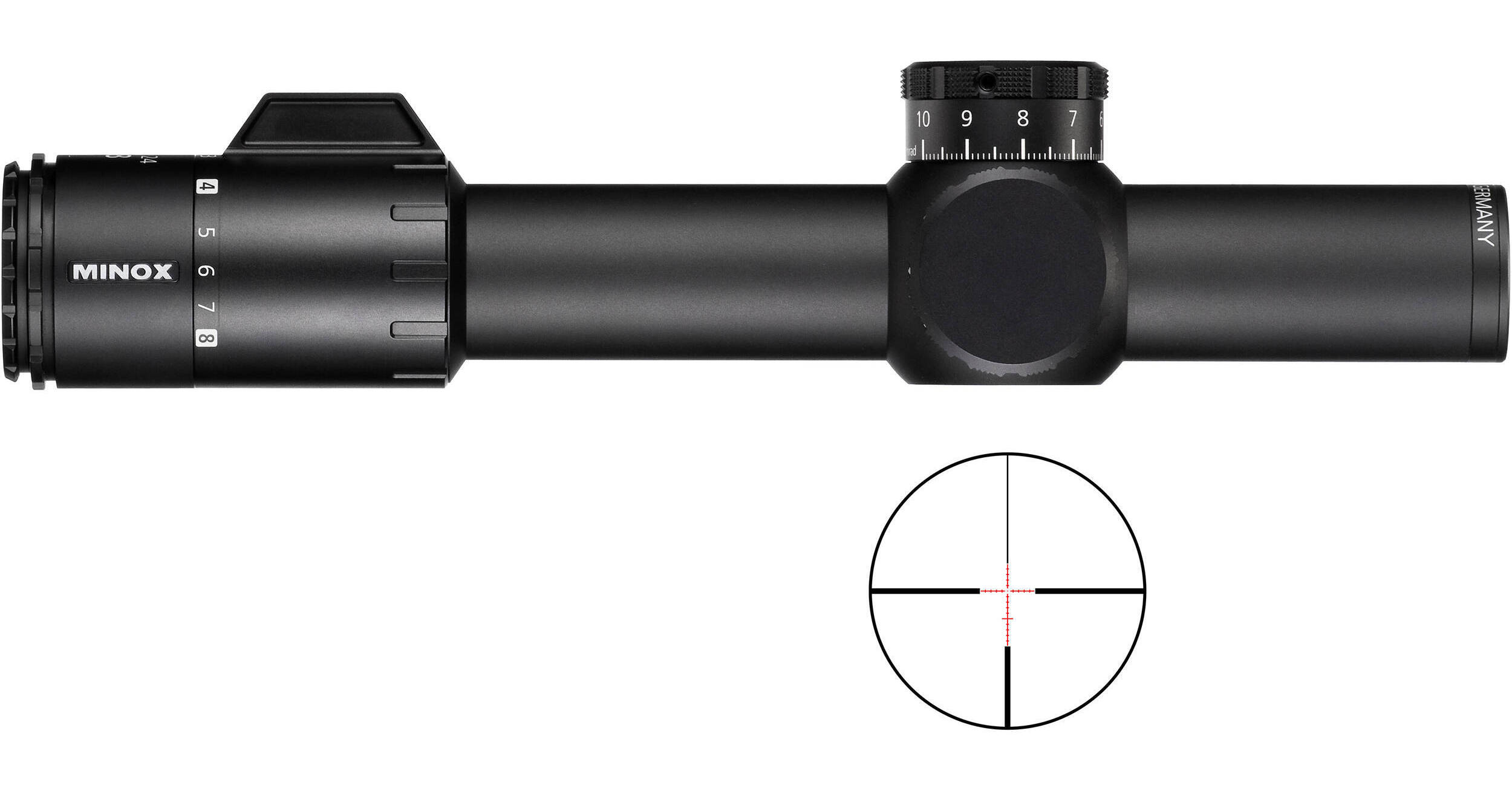 Minox 1-8x24 ZP8 TAC Riflescope (MR10 Illuminated Reticle) 66591