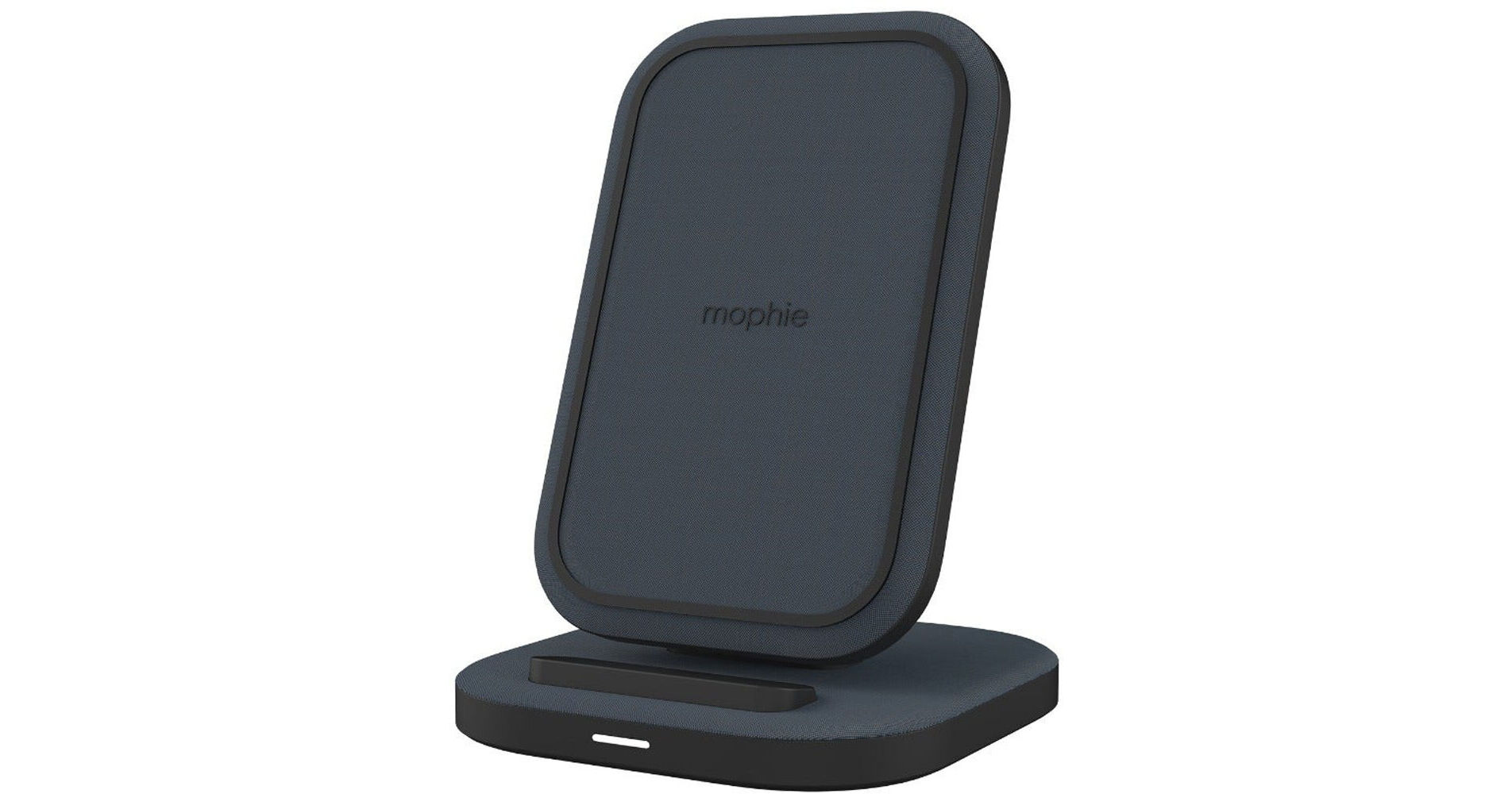 Mophie 15W Wireless Charging Stand - Qi-Enabled - Blue/Black Fabric Finish (Open Box)