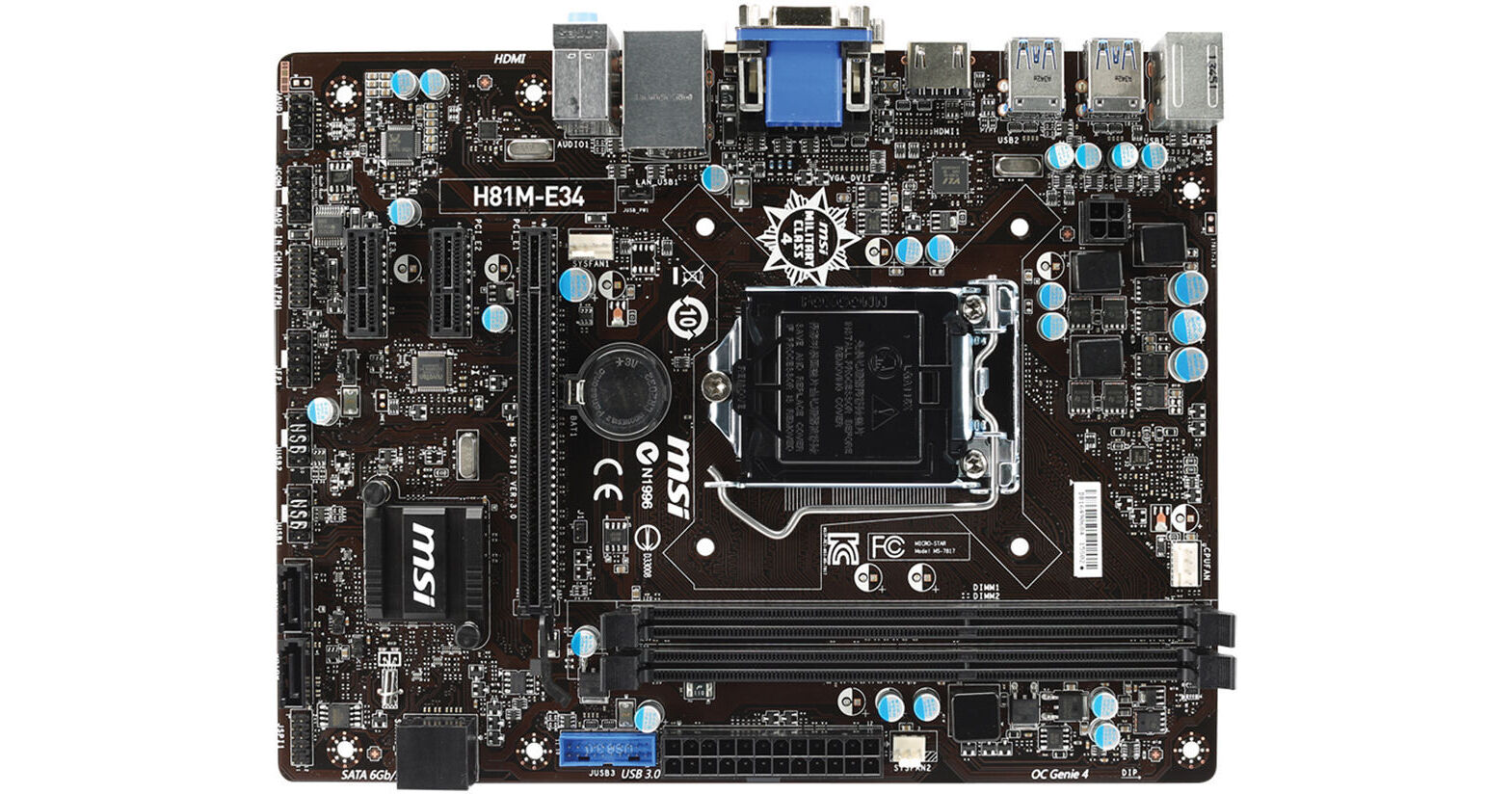 Msi H81m Core I5 4460 Motherboard Refurbished: MSI H81M-E33 Intel