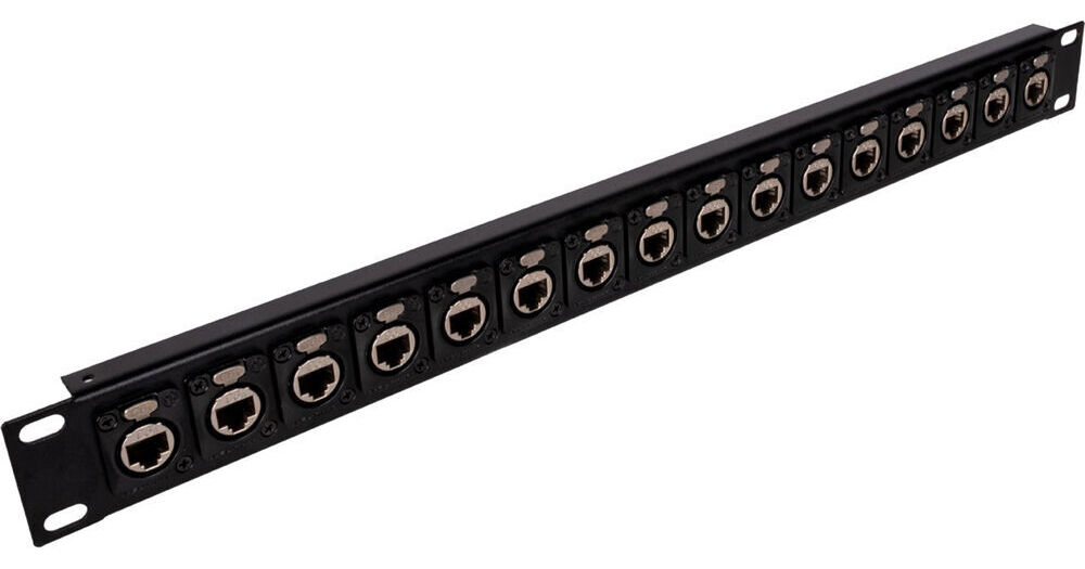 My Custom Shop 16XRJ45 16-Port RJ45 Feedthrough Panel 16XRJ45-6A