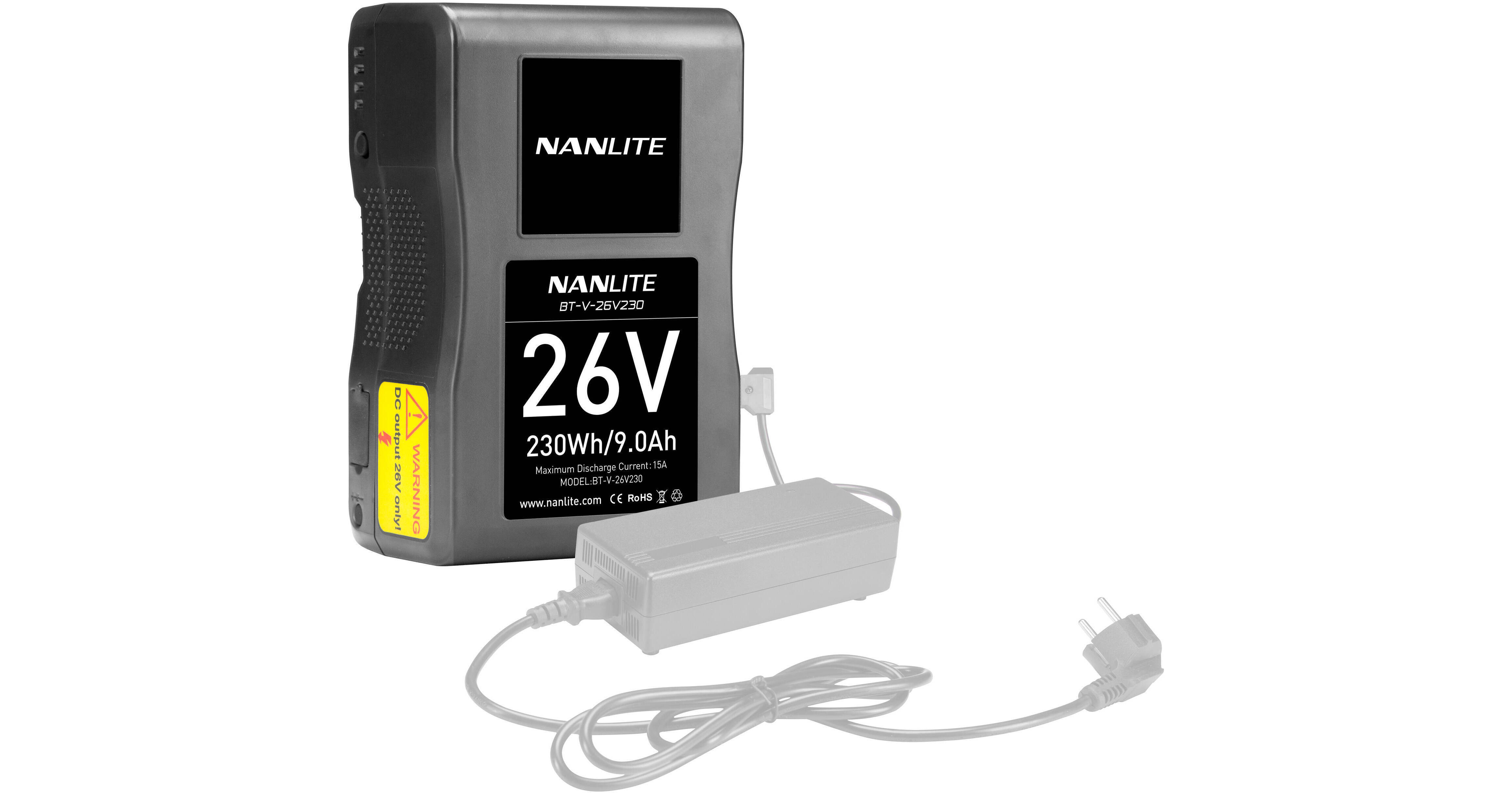 Nanlite 230Wh 26V V-Mount Li-Ion Battery BT-V-26V230 B&H Photo