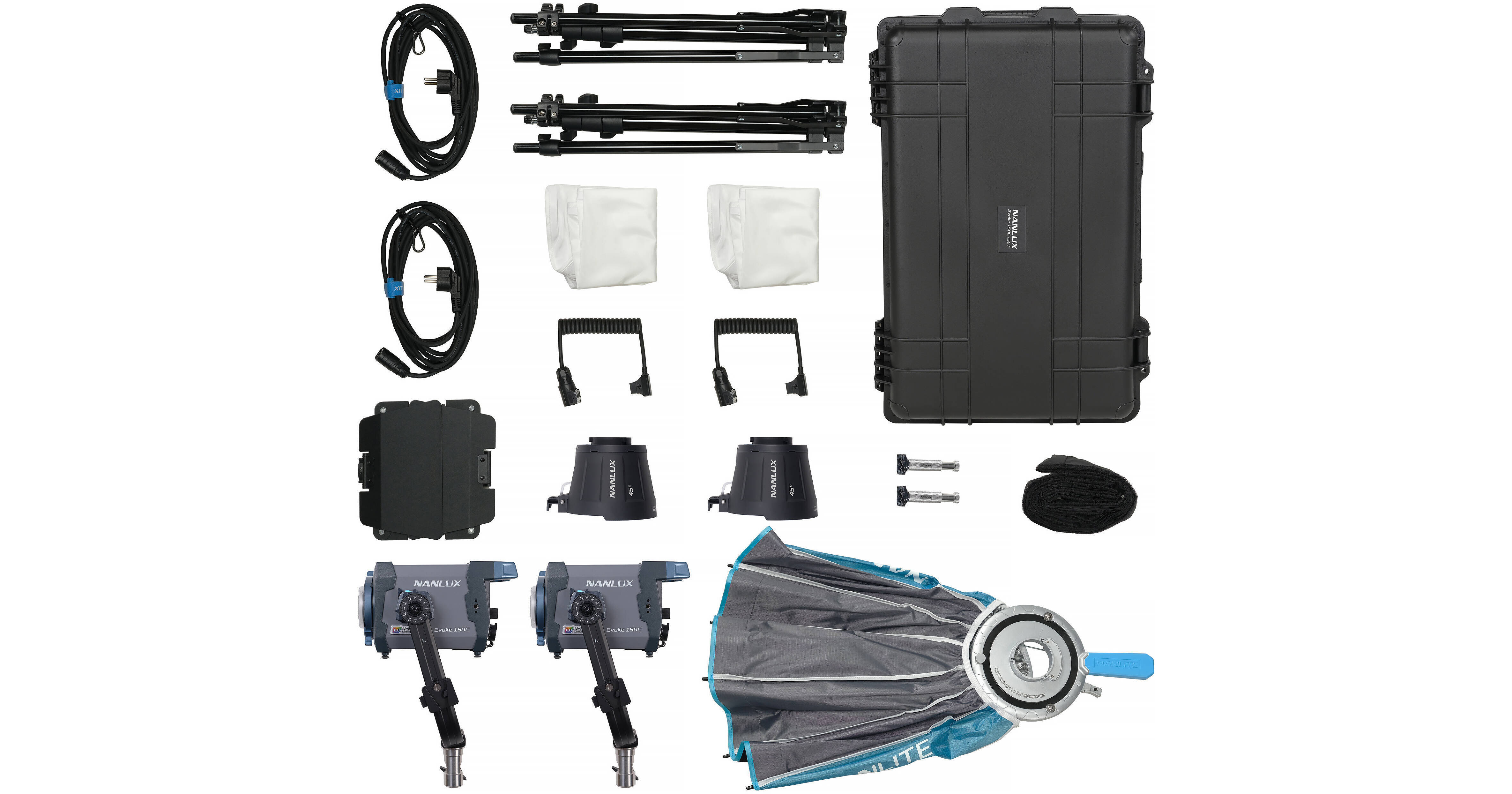 Nanlux Evoke 150C RGB LED Spotlight (2-Light Kit) EV150C2KIT B&H
