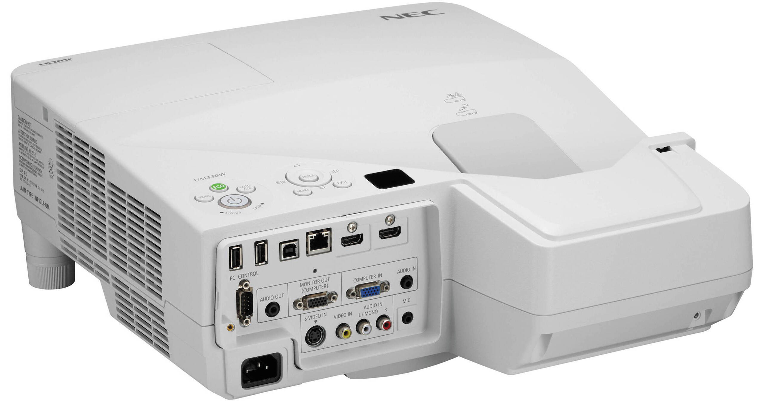 NEC NP-UM330W 3300 Lumen WXGA Ultra-Short Throw LCD NP-UM330W