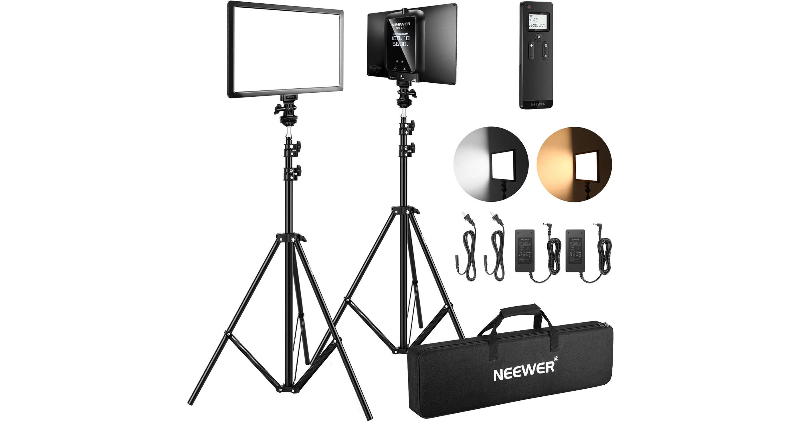 Neewer T140 Bi-Color LED Light Panel (2-Light Kit) 66600883 B&H