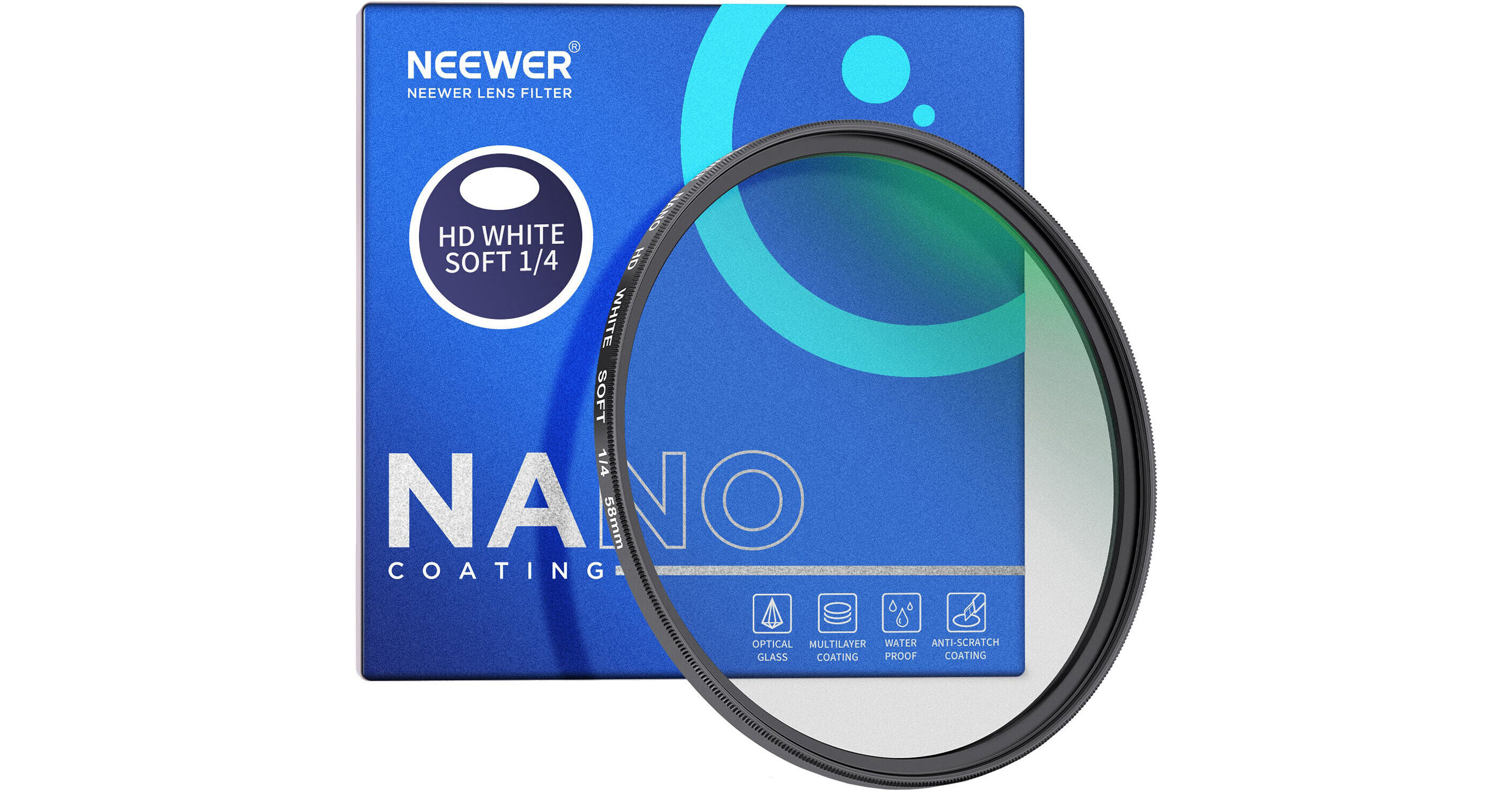 thumbnail image 2 of NEEWER 72mm Black Diffusion 1/8 Filter - Mist Effect For Cinematic Video & Portrait Photography, HD Glass, 30-Layer Nano Coating 2 of 12