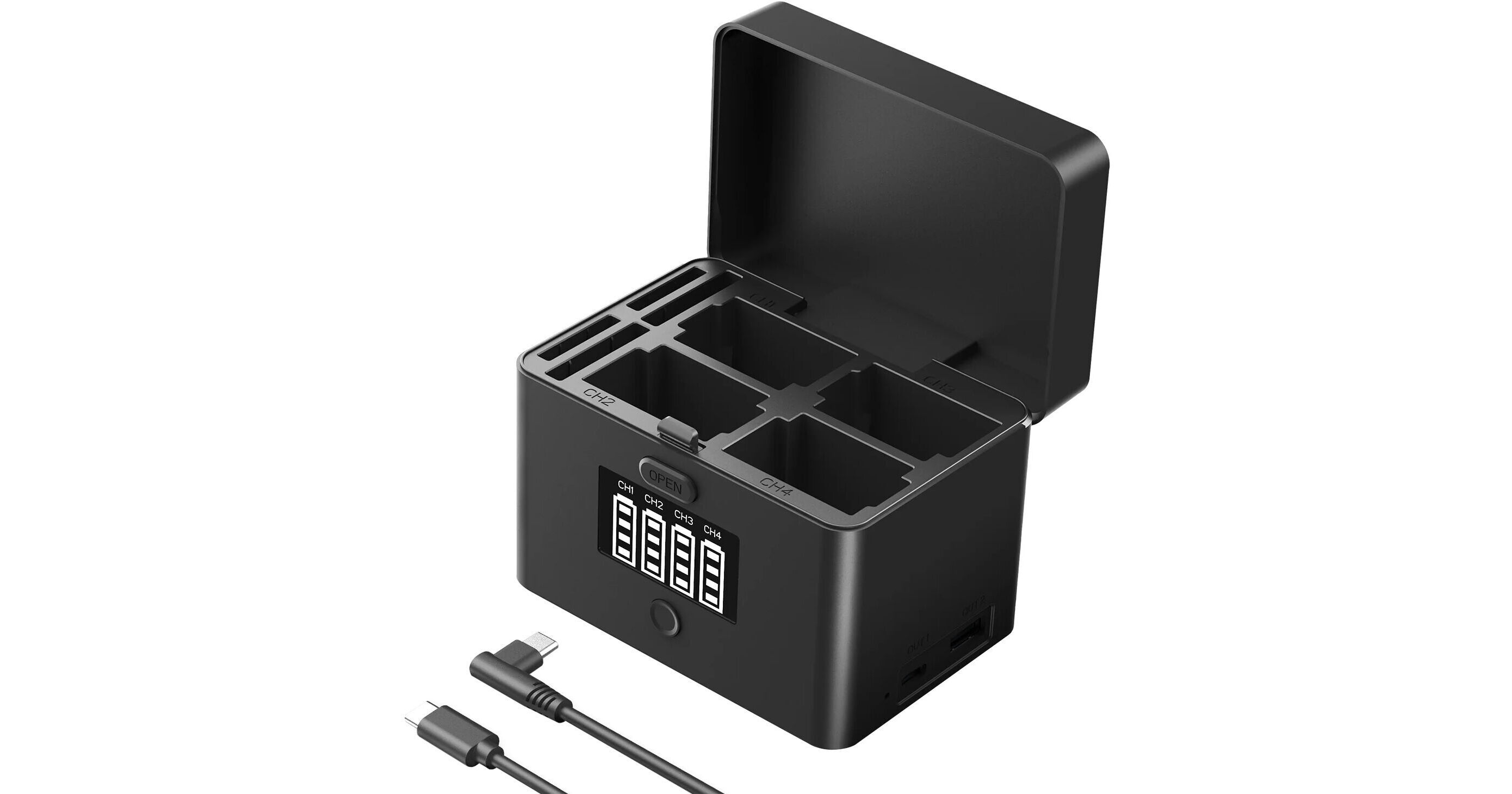 Neewer NW-ZP4 4-Channel Battery Charging Case 66606844 B&H Photo